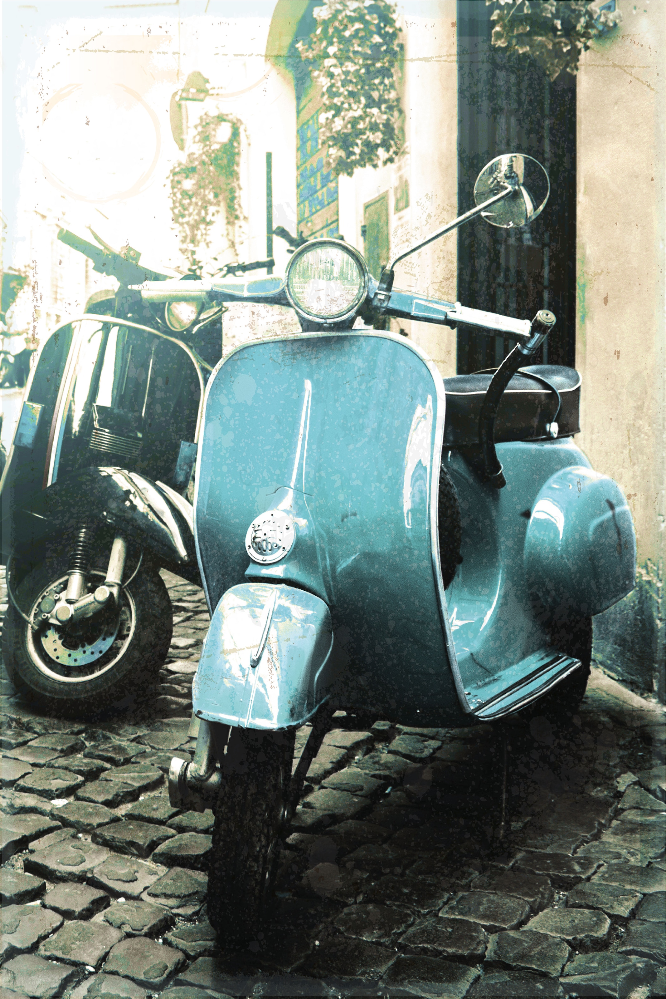 queence Metallbild »Vespa« Motorräder & Roller 1 Stk. tlg. Retro, Blechschild, Stahlschild, Italien