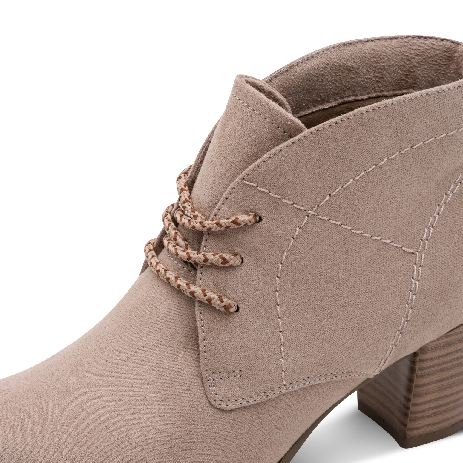 MARCO TOZZI Bottes à lacets  talon bloc, bottines, bottes à lacets avec coutures décoratives