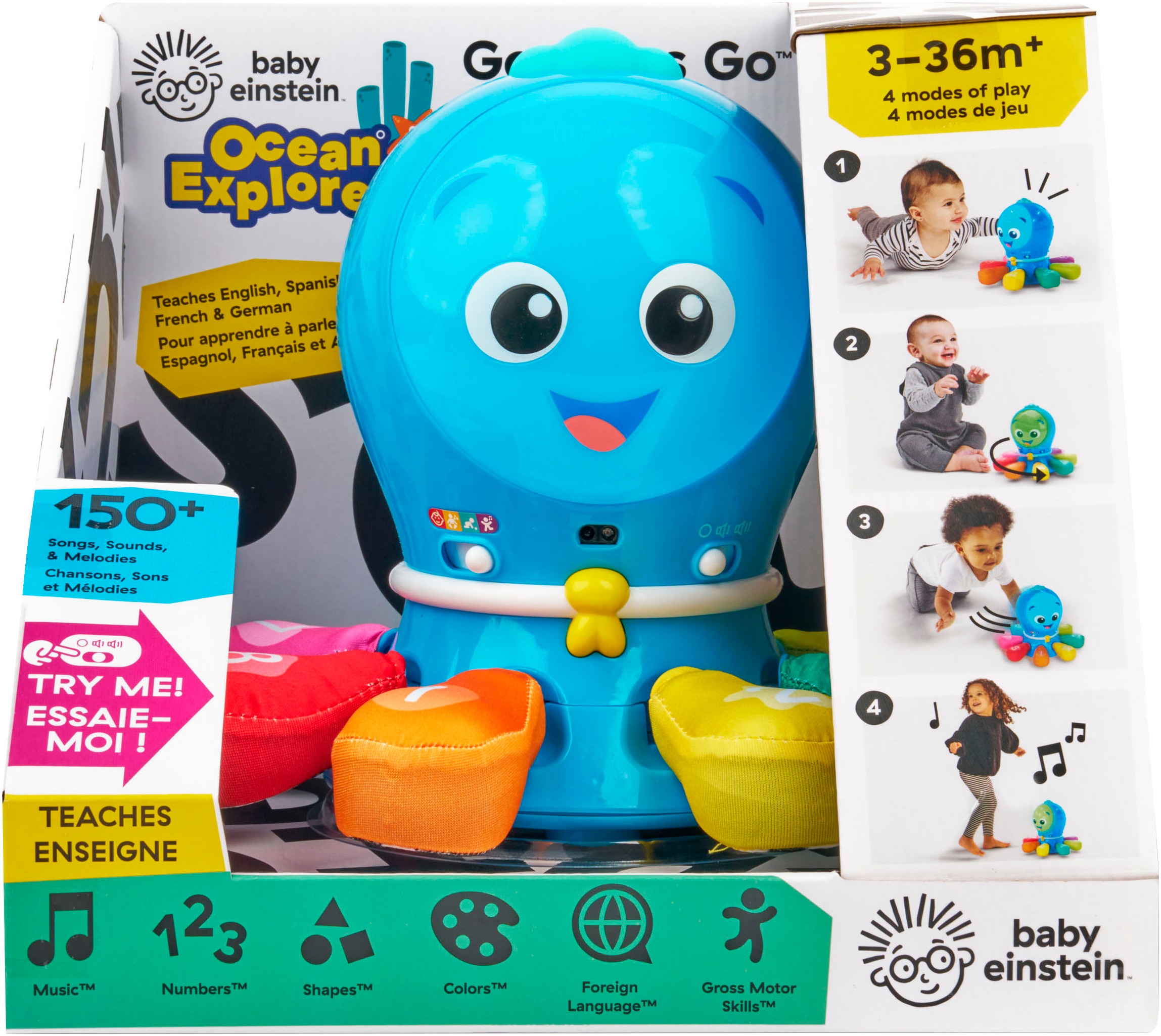Baby Einstein Jouet de préhension »Go Opus Go™ 4-in-1 Crawl & Chase Pal« mit Sound