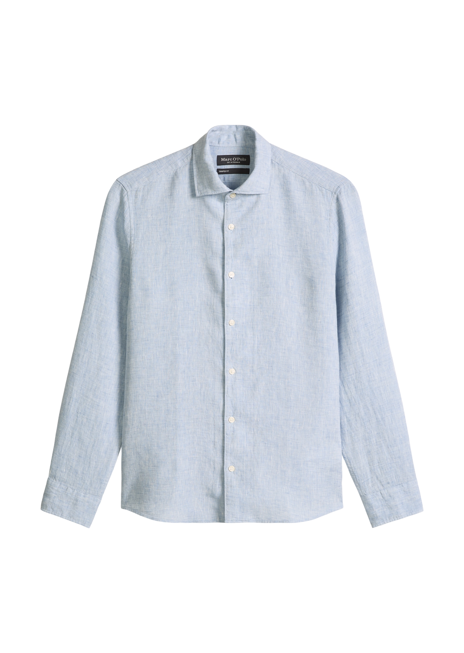Marc O'Polo Chemise à manches longues shaped fit aus feinem Leinen-Chambray