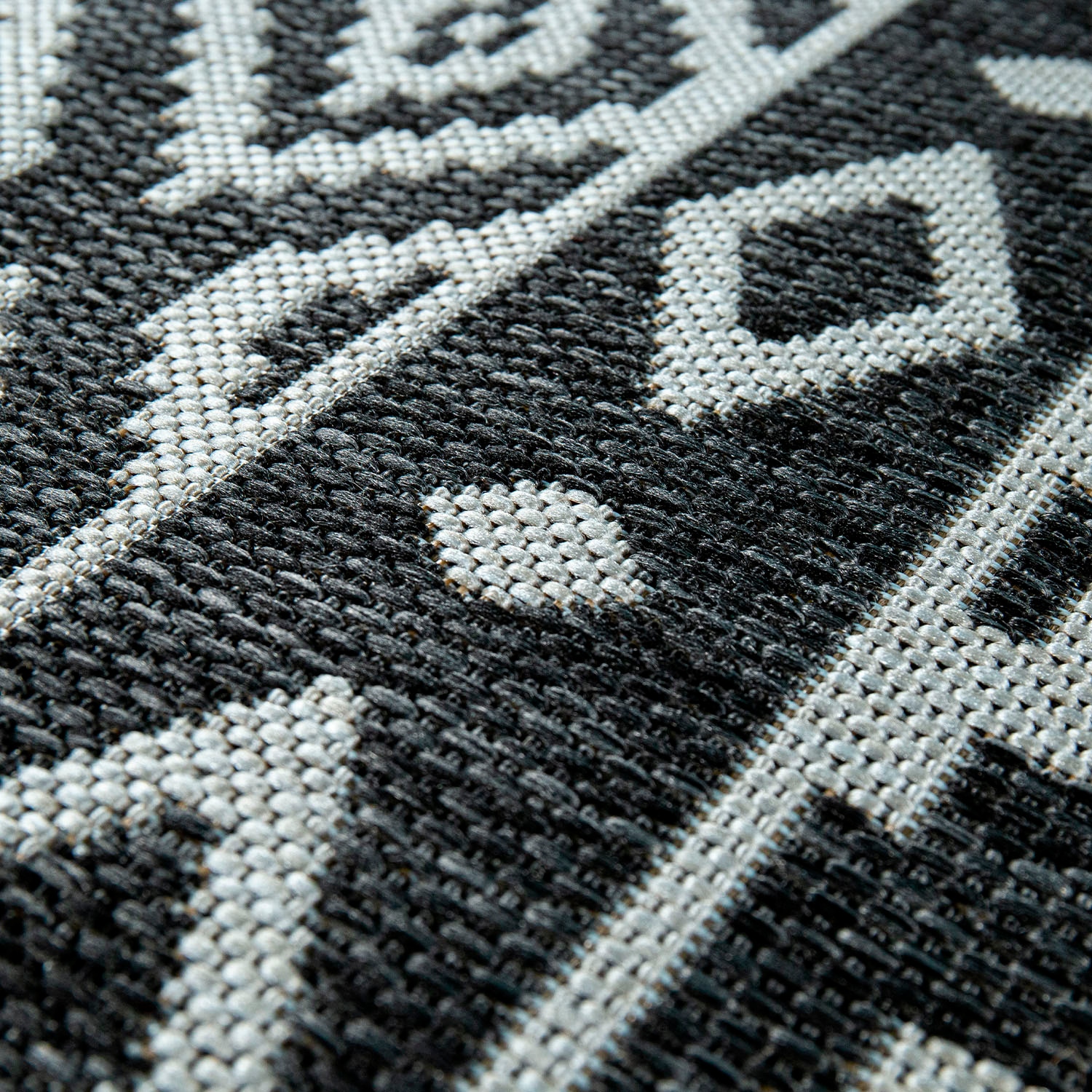 Paco Home Teppich »Coco 201«, rechteckig, 4 mm Höhe, Flachgewebe, Rauten Design, In- und Outdoor geeignet, Wohnzimmer