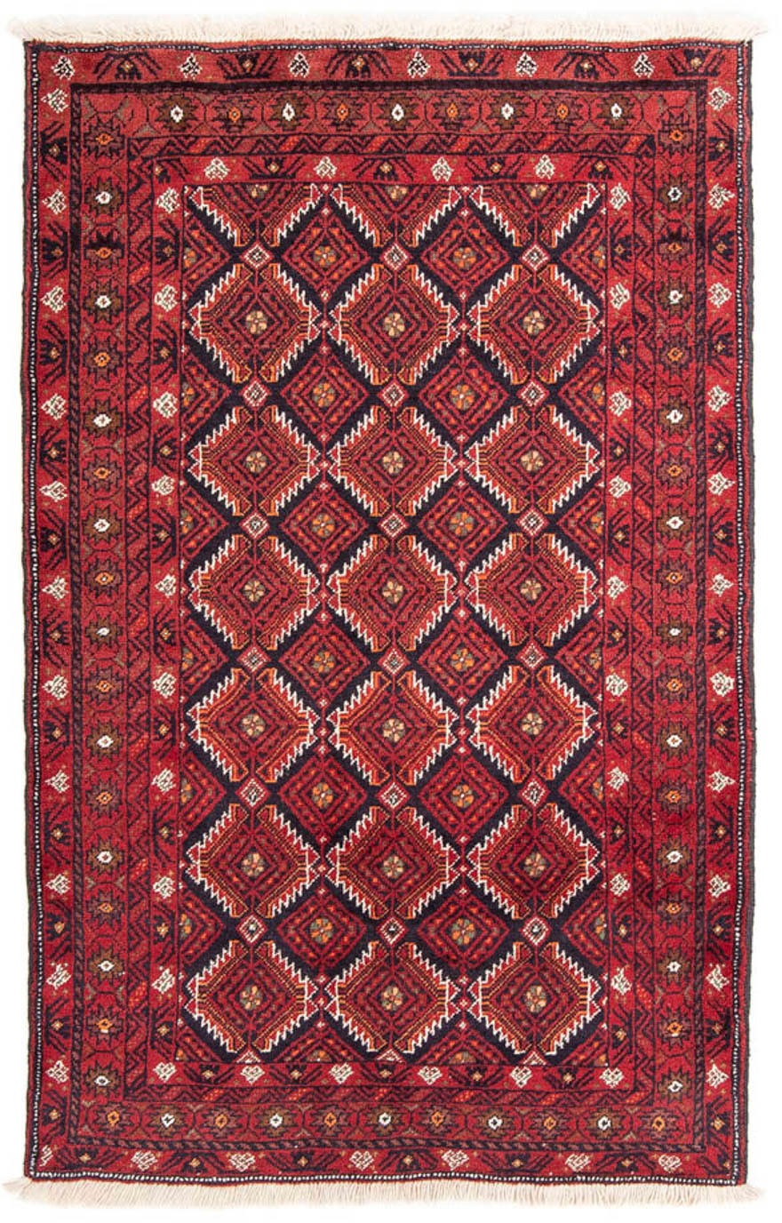 Image of morgenland Hochflor-Läufer »Belutsch Durchgemustert Rosso 184 x 105 cm«, rechteckig, 0,8 mm Höhe, Handgeknüpft bei Ackermann Versand Schweiz