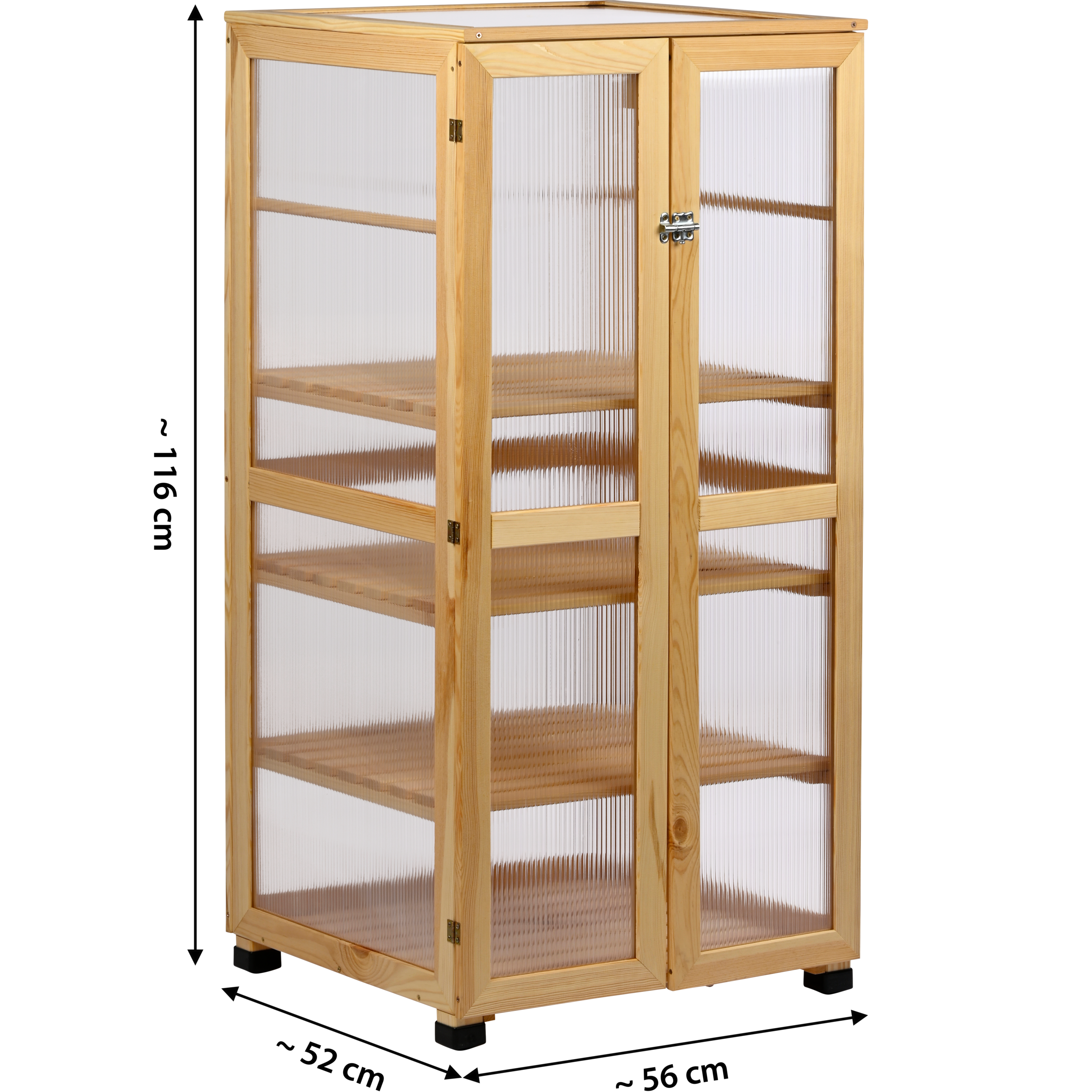 dobar Anzuchttopf »Dome« grosser Anzuchtschrank aus FSC®-zertifiziertem Kiefernholz