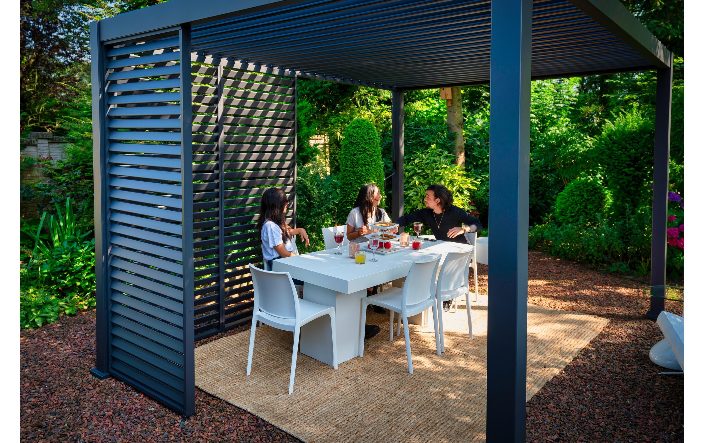 Pavillon »Alu-Pergola, schwarz«