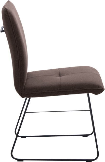 K+W Komfort & Wohnen Chaise à patins () 1 cuisarmature en métal noir, poignée au dos, matelassage sur l'assise