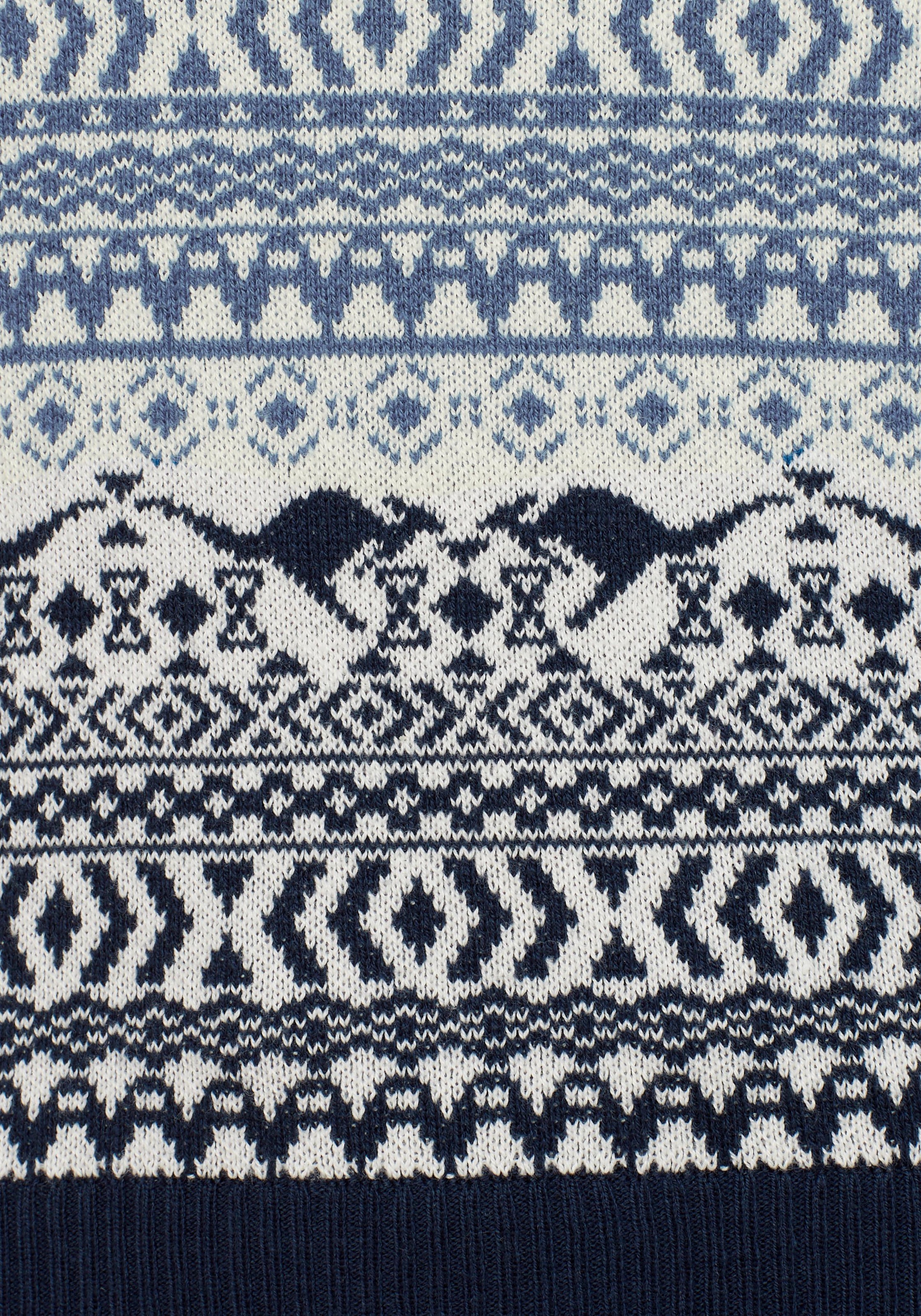KangaROOS Jacquardpullover, im Norweger-Muster mit kleinen Kängurus