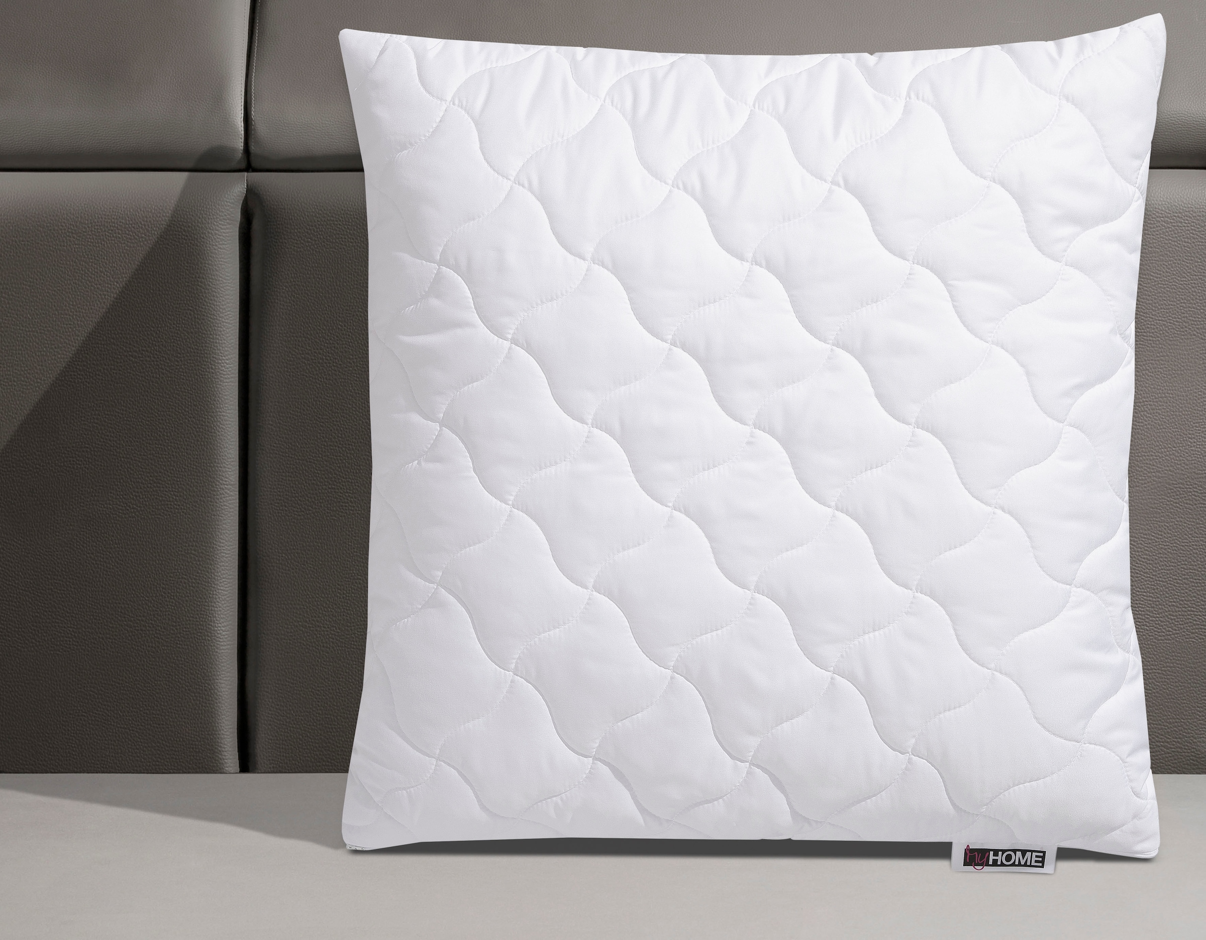 my home Microfaserkissen »Fantasy Kopfkissen 40x80 oder 80x80 cm, Made in Germany«, Füllung: 100% nachhaltiges, klimaregulierendes Polyester, Bezug: Polyester, Microfaser oder Baumwolle (ECO), (1 St.), Kissen mit 5 Sternen, in 3 Bezugsvarianten