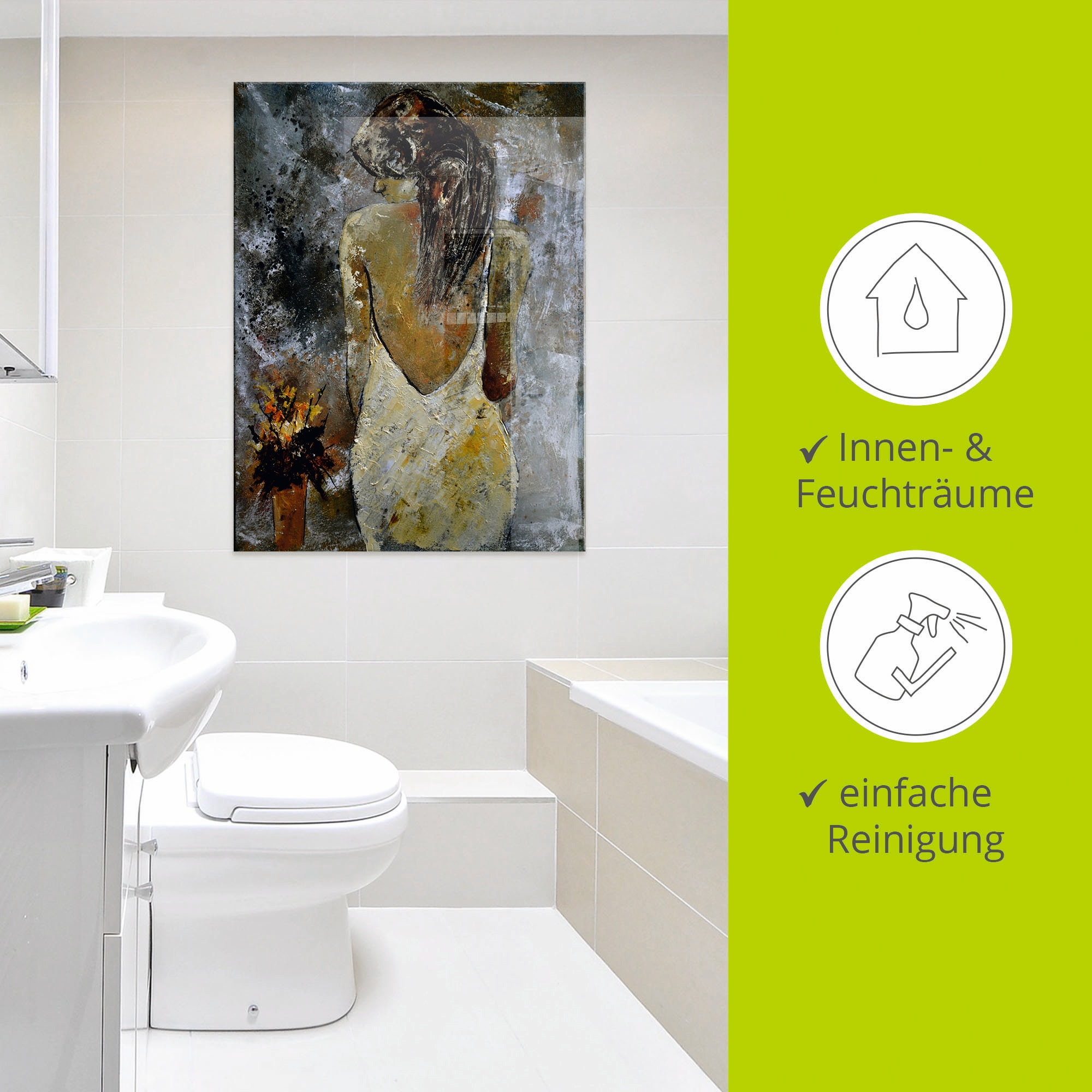 Artland Glasbild »Junge Frau« Frau 1 Stk. tlg. in verschiedenen Grössen