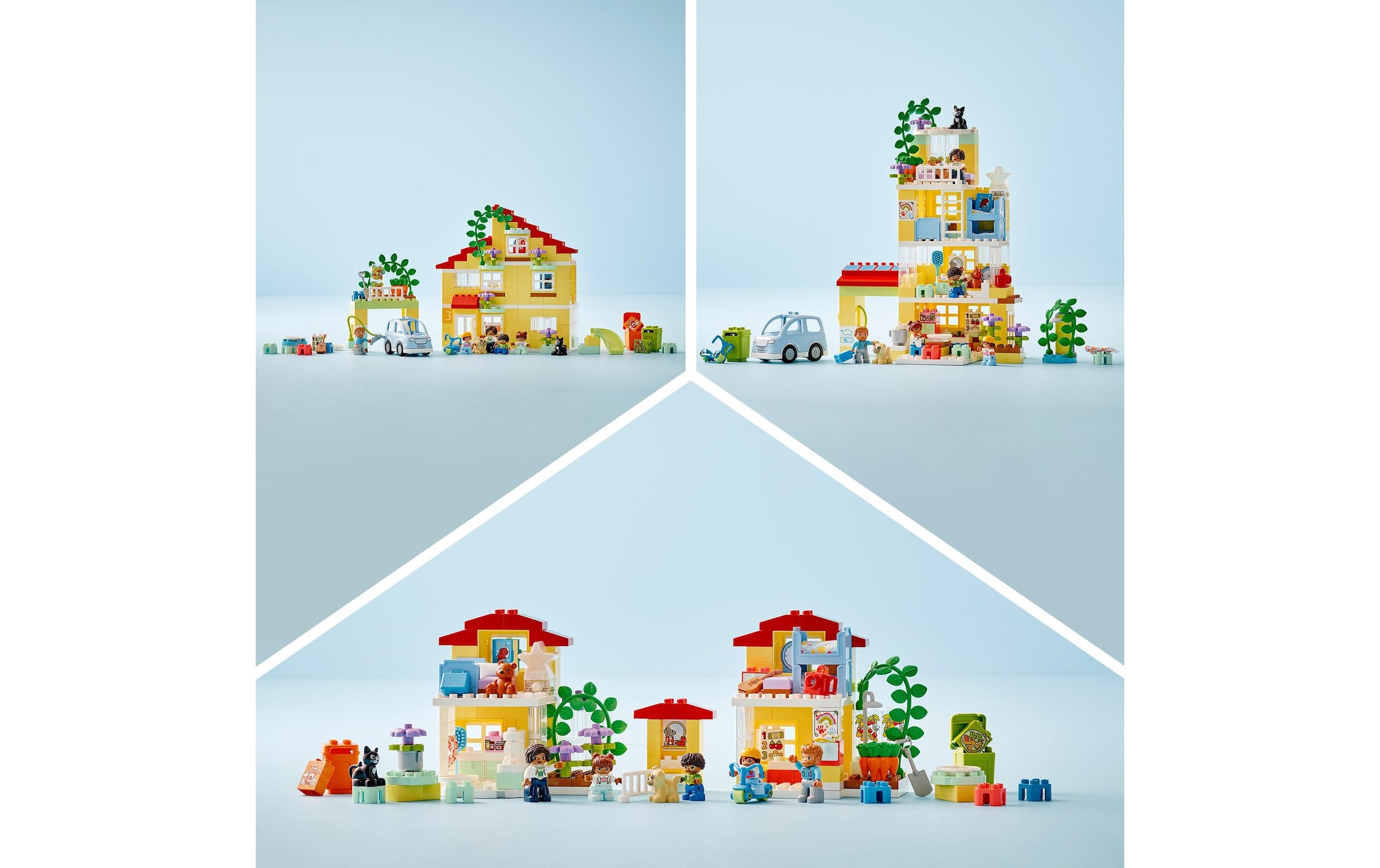 LEGO® Spielbausteine »DUPLO 3-in-1-Familienhaus 10«, (218 St.)