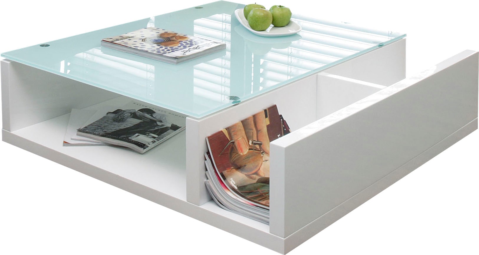 Image of SalesFever Couchtisch "Wohnzimmer-Tisch im skandinavischen Stil" Praktisch mit seitlichem Magazinfach