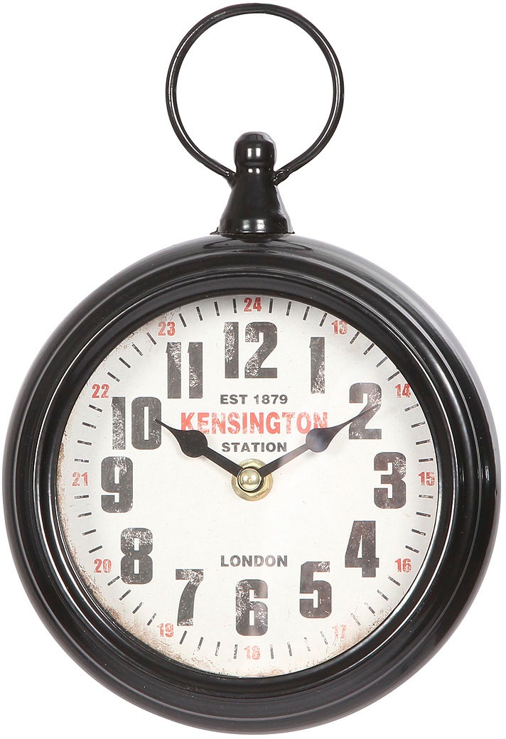 Image of Ambiente Haus Wanduhr »Wand-Taschenuhr aus metall 23cm schwarz« bei Ackermann Versand Schweiz