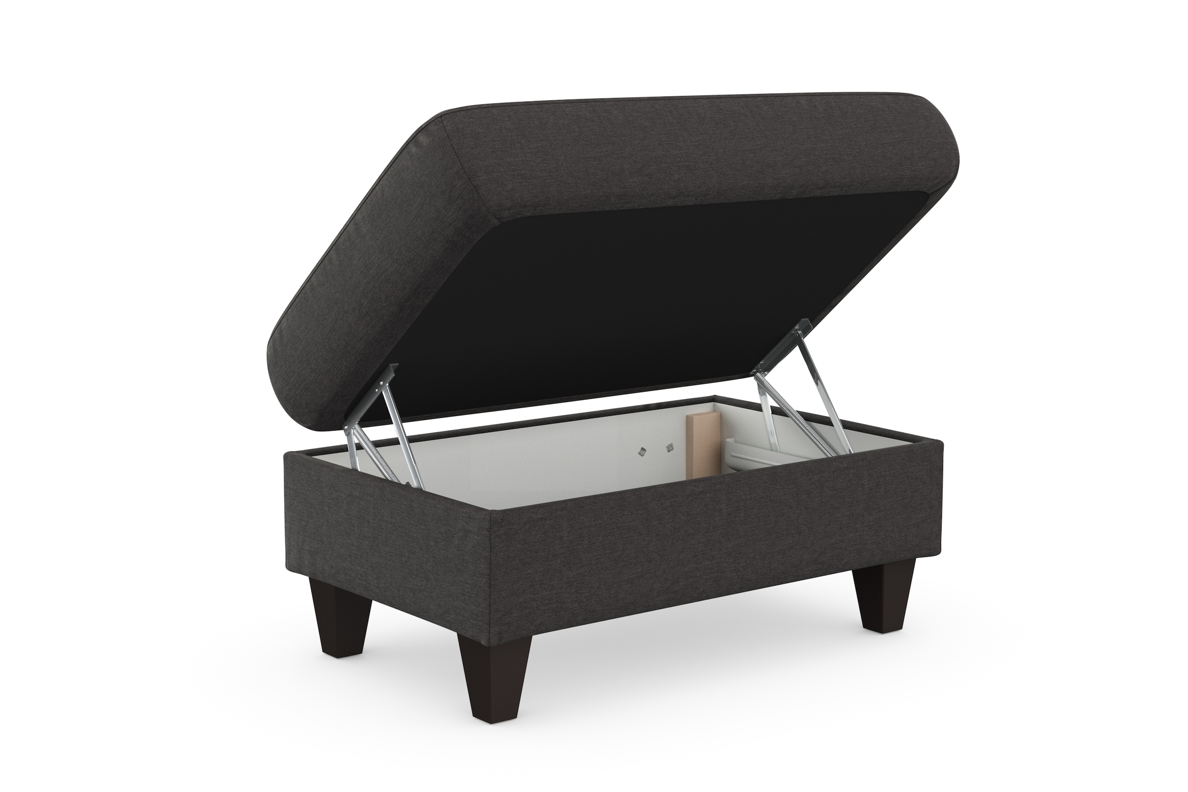 sit&more Stauraumhocker »Farö« mit Stauraum und Federkern und wengefarbenen Füssen
