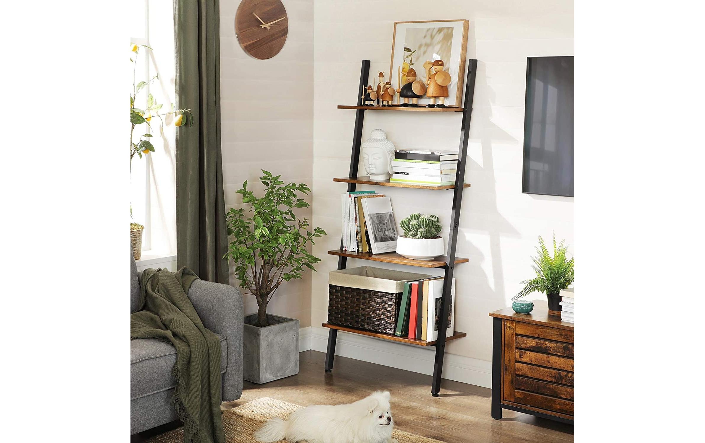 VASAGLE Regal »Leiter aus Holz und Metall«