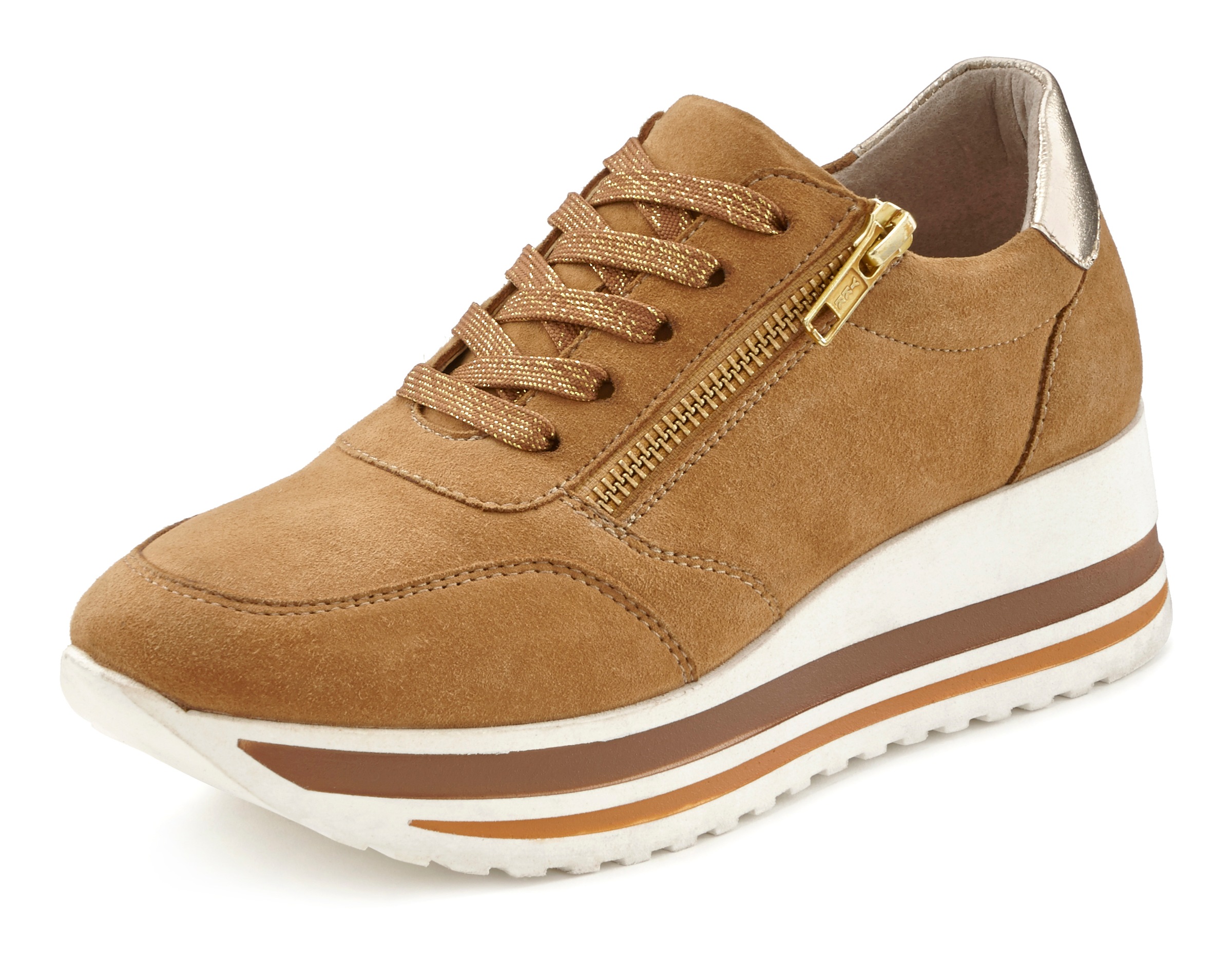 Image of LASCANA Sneaker, aus hochwertigem Leder mit modischer Plateausohle bei Ackermann Versand Schweiz