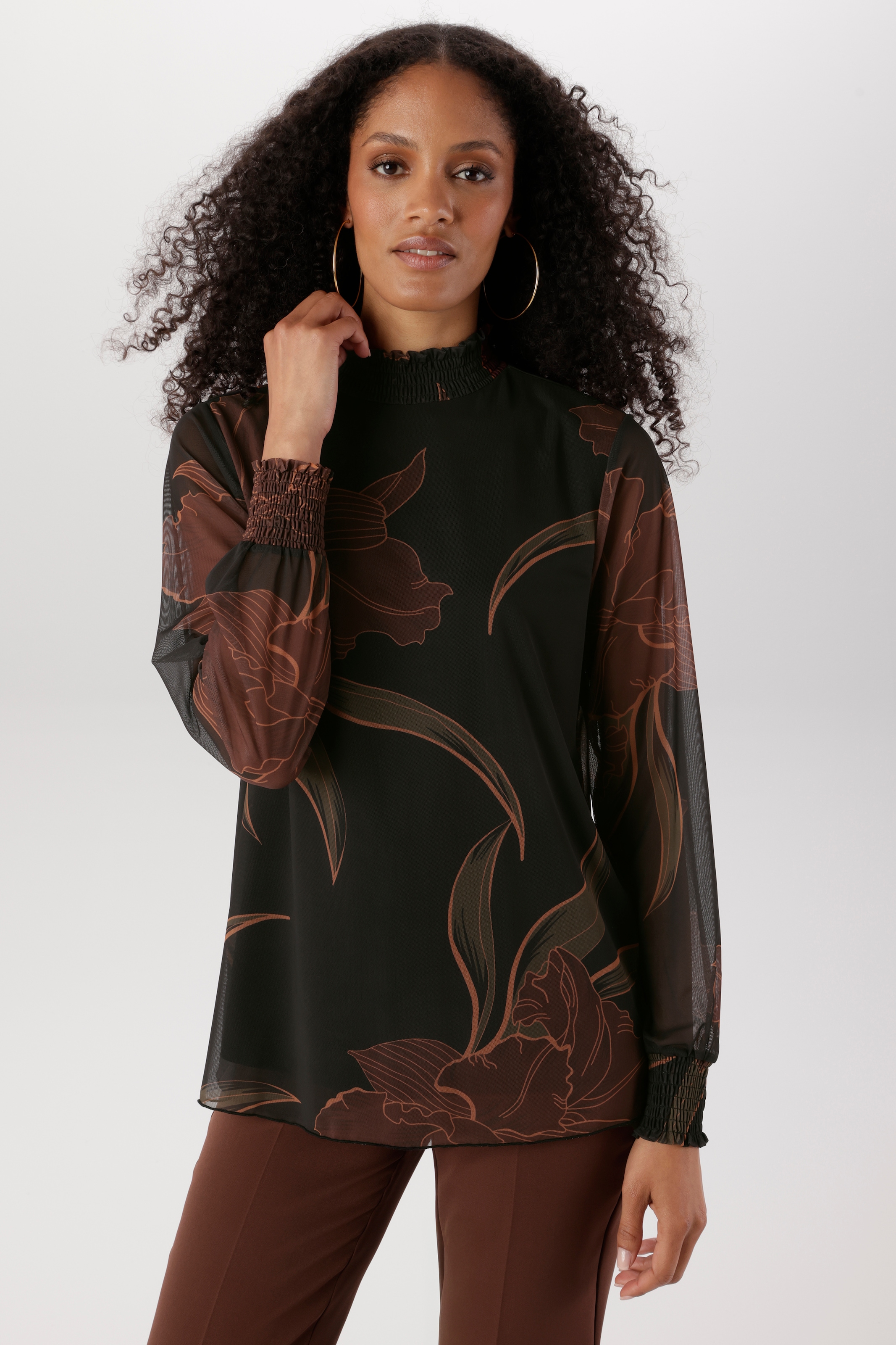 Image of Aniston SELECTED Schlupfbluse Meshware und Body blickdicht unterlegt - NEUE KOLLEKTION