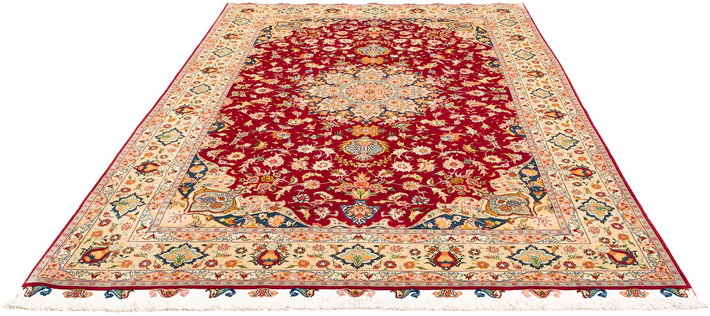 Image of morgenland Orientteppich »Perser - Täbriz - Royal - 300 x 205 cm - dunkelrot«, rechteckig, 7 mm Höhe, Wohnzimmer, Handgeknüpft, Einzelstück mit Zertifikat bei Ackermann Versand Schweiz