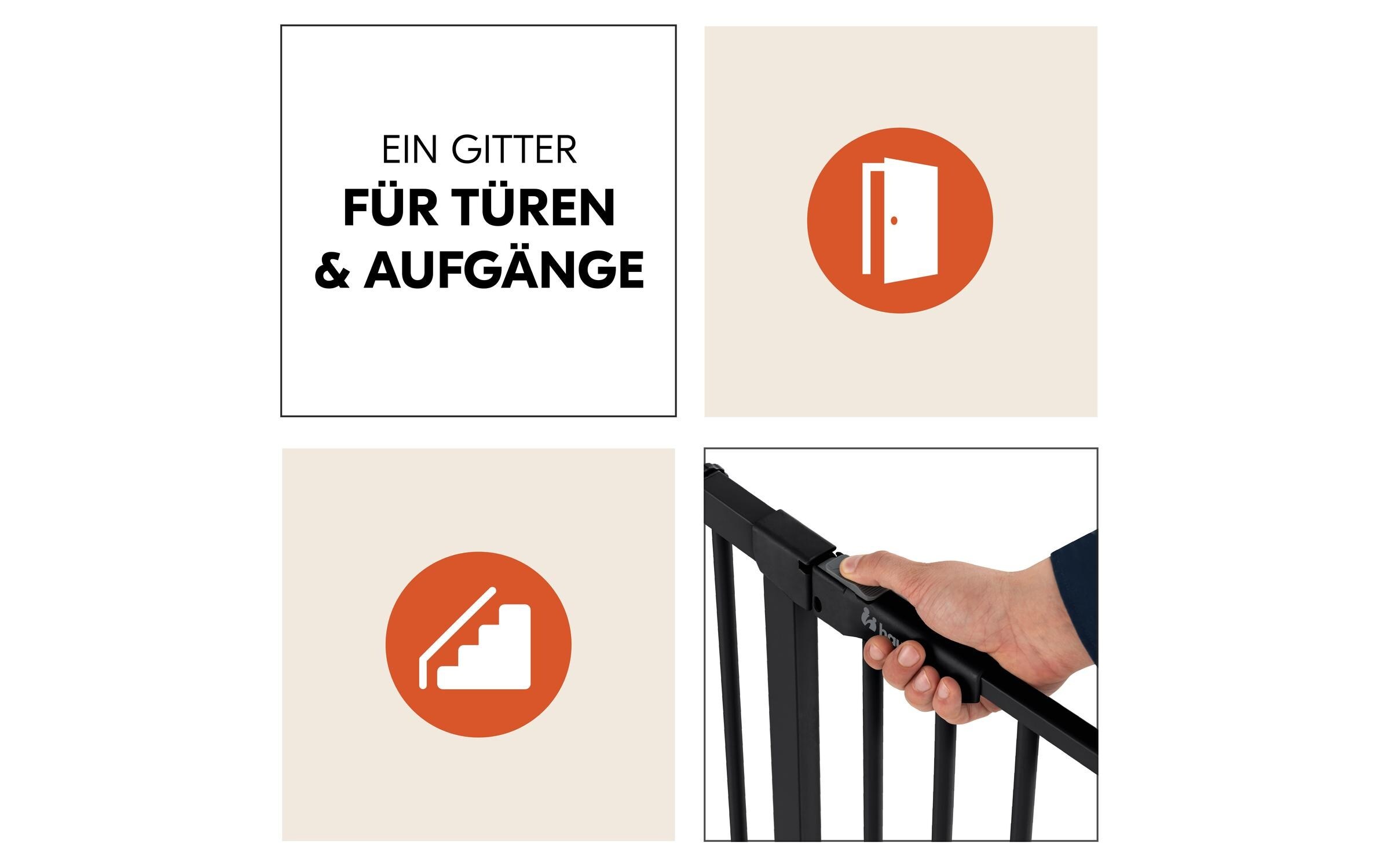 Hauck Türschutzgitter »Clear Step Autoclose 2 Schwarz«