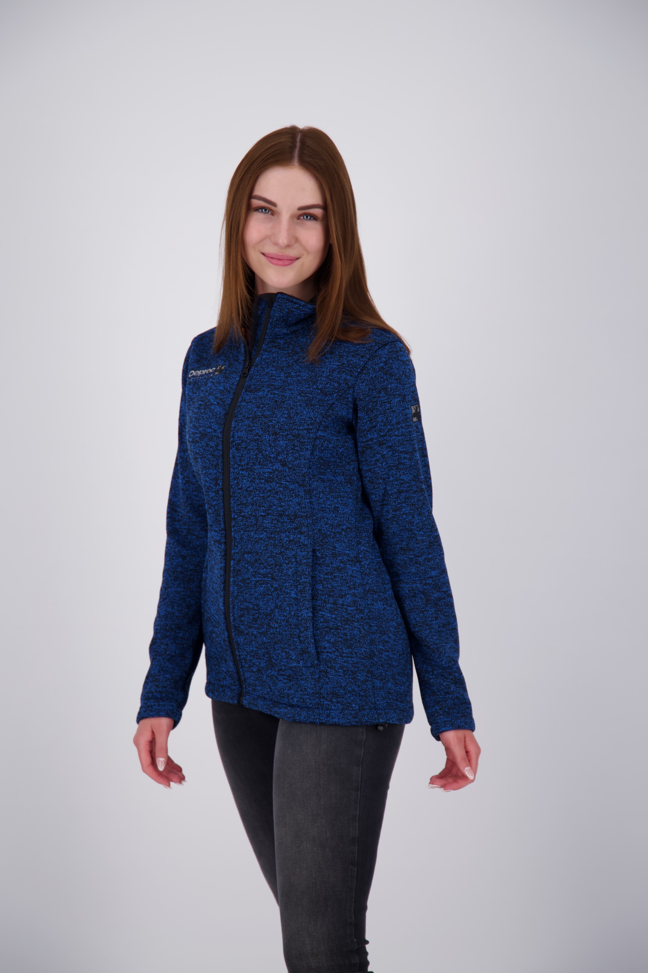 DEPROC Active Strickfleecejacke »ELKFORD WOMEN«, auch in Grossen Grössen erhältlich