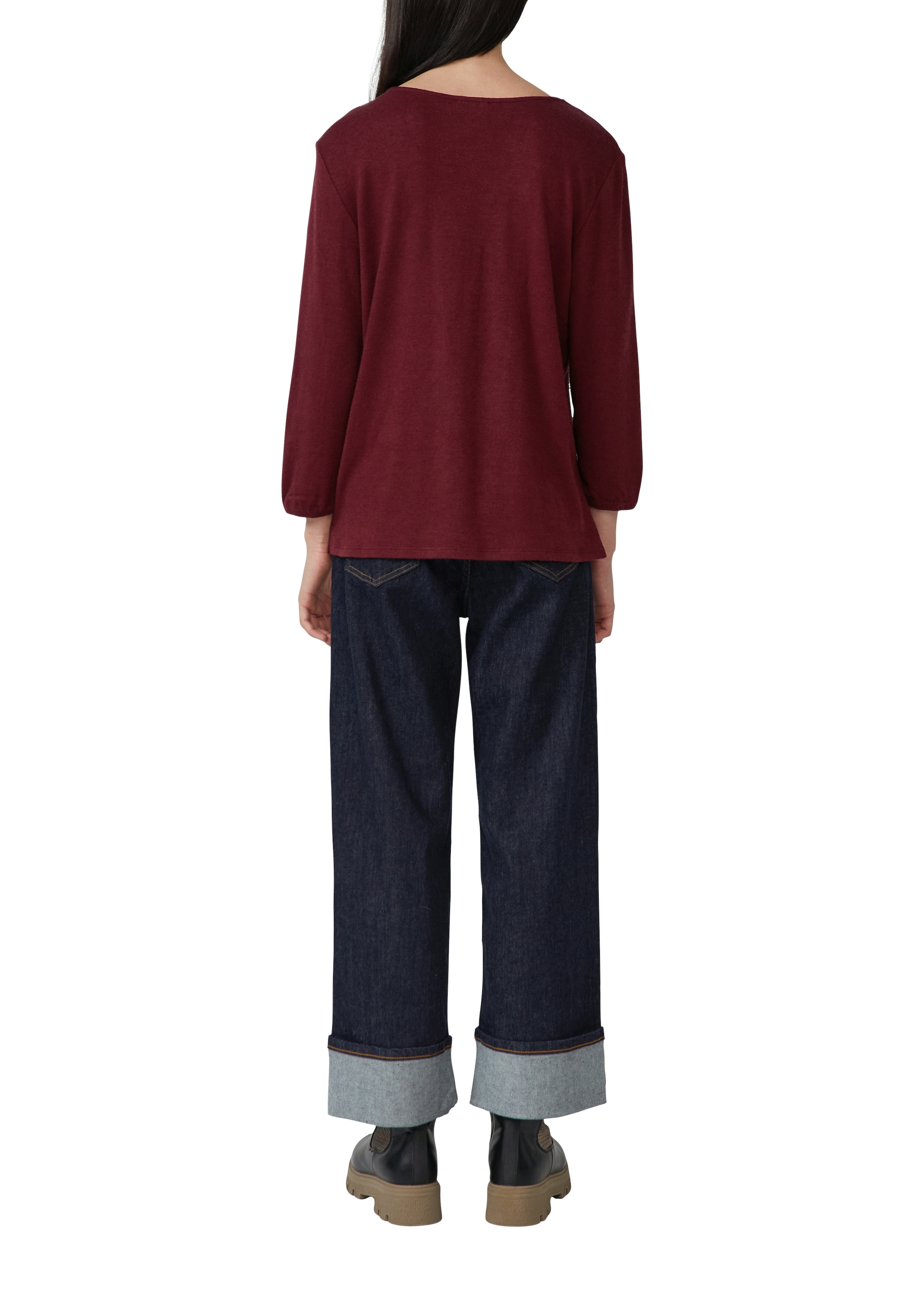 s.Oliver T-shirt à manches 3/4 mit V-Ausschnitt