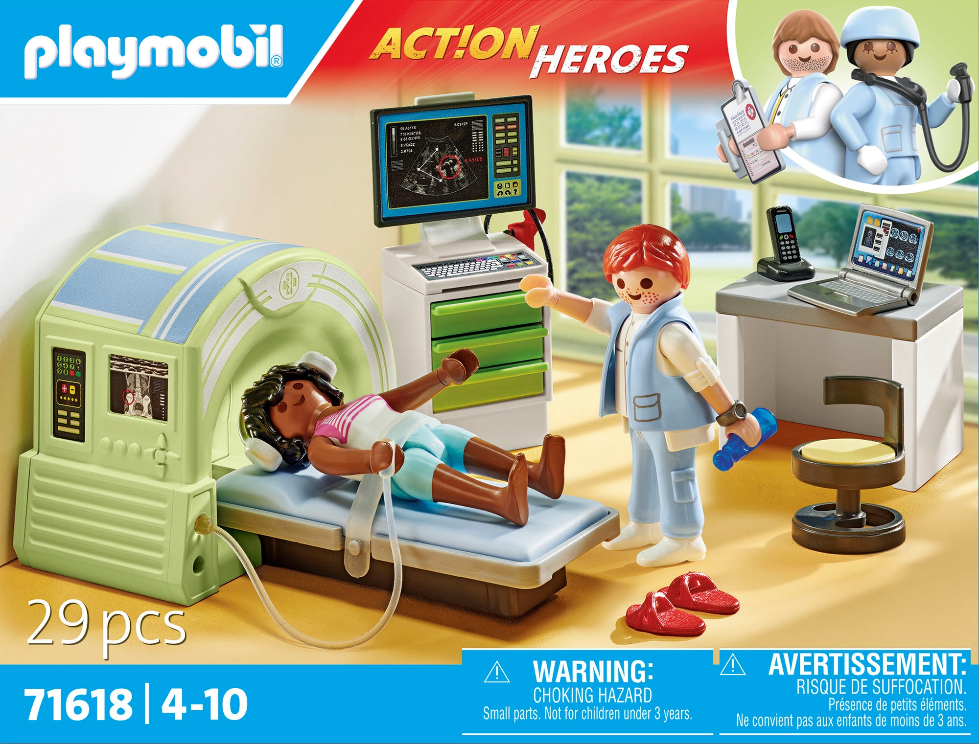 Playmobil® Konstruktions-Spielset »MRT mit Patient (71618), Action Heroes« Made in Europe