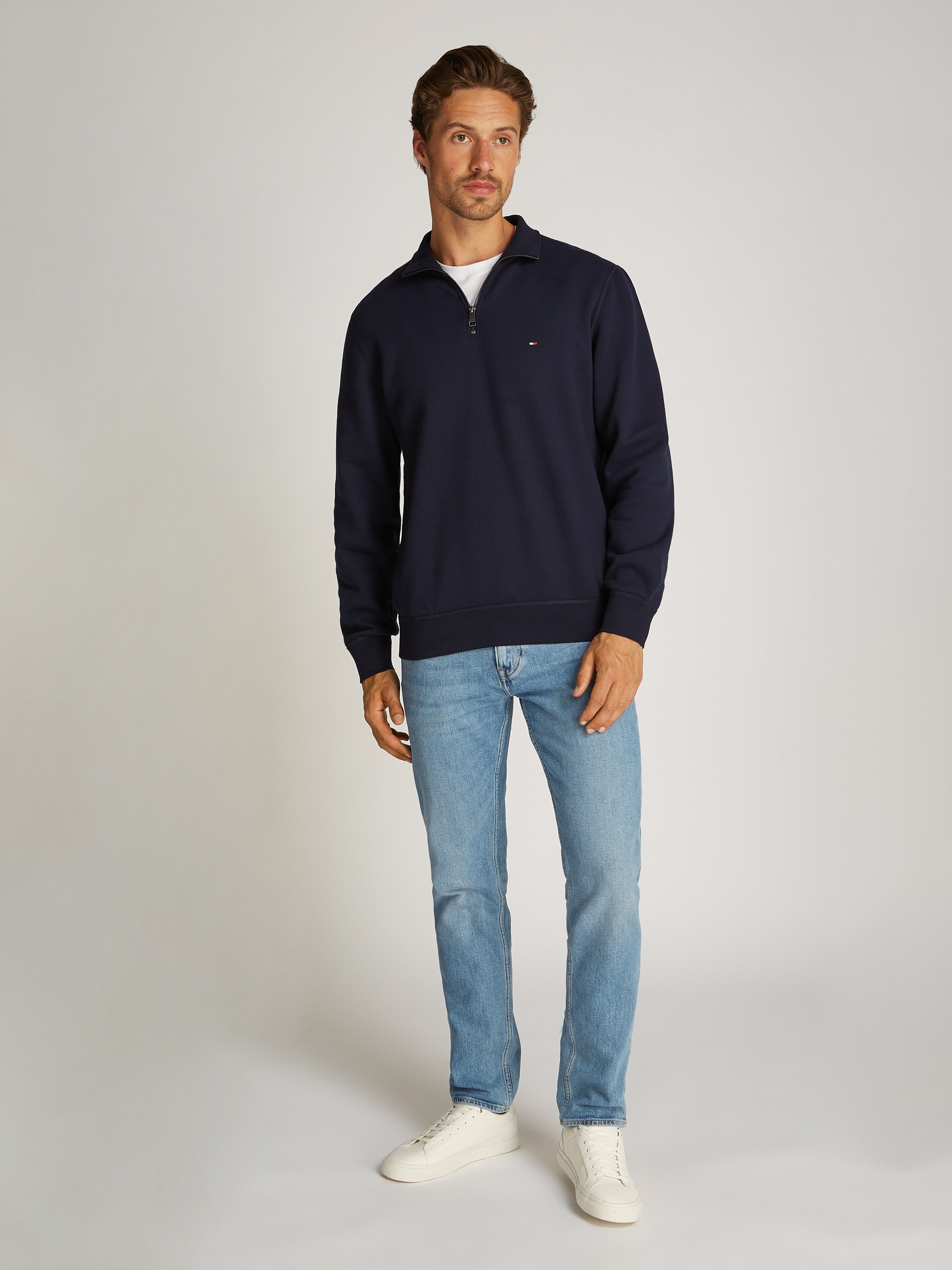 Tommy Hilfiger Sweat-shirt »ESSENTIAL FLEECE 1/4 ZIP«, avec col montant
