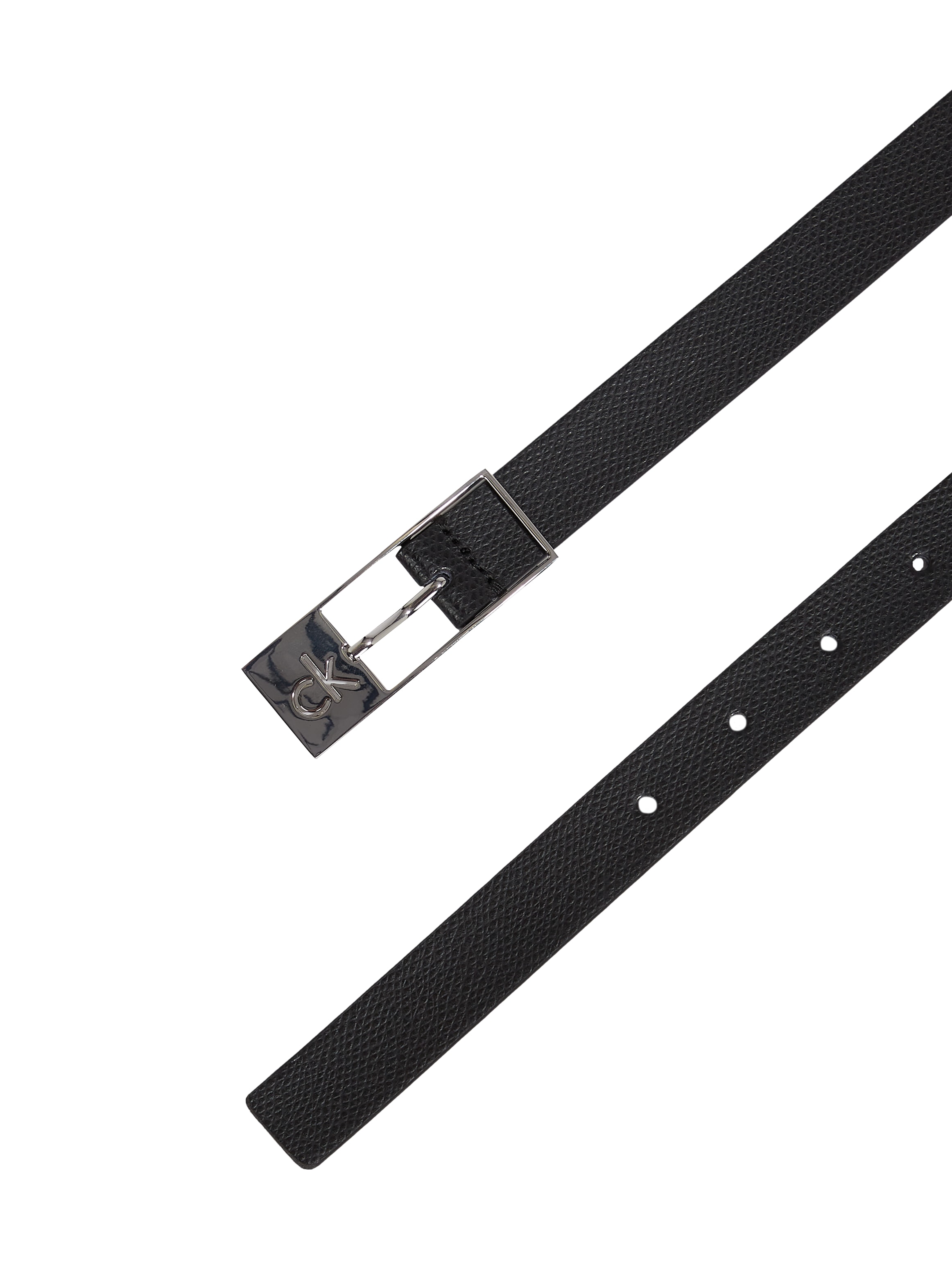 Calvin Klein Ledergürtel »CK CUT SQUARE BUCKLE 2.0_CAVIAR«, Logoprägung, Einfachdornschliesse