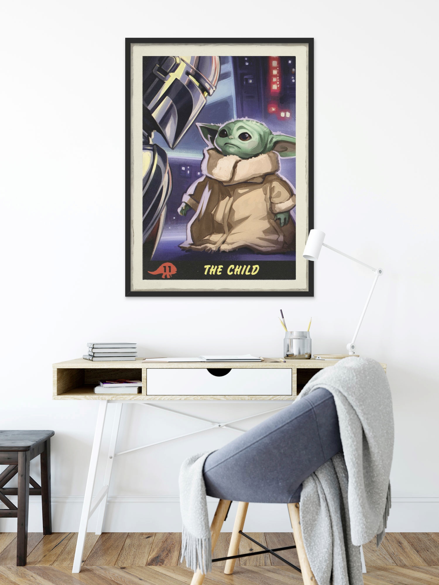 Komar Bild »Mandalorian The Child Trading Card«, Disney-Star Wars, (1 St.), Wandbild zur Dekoration im Kinderzimmer - ohne Rahmen