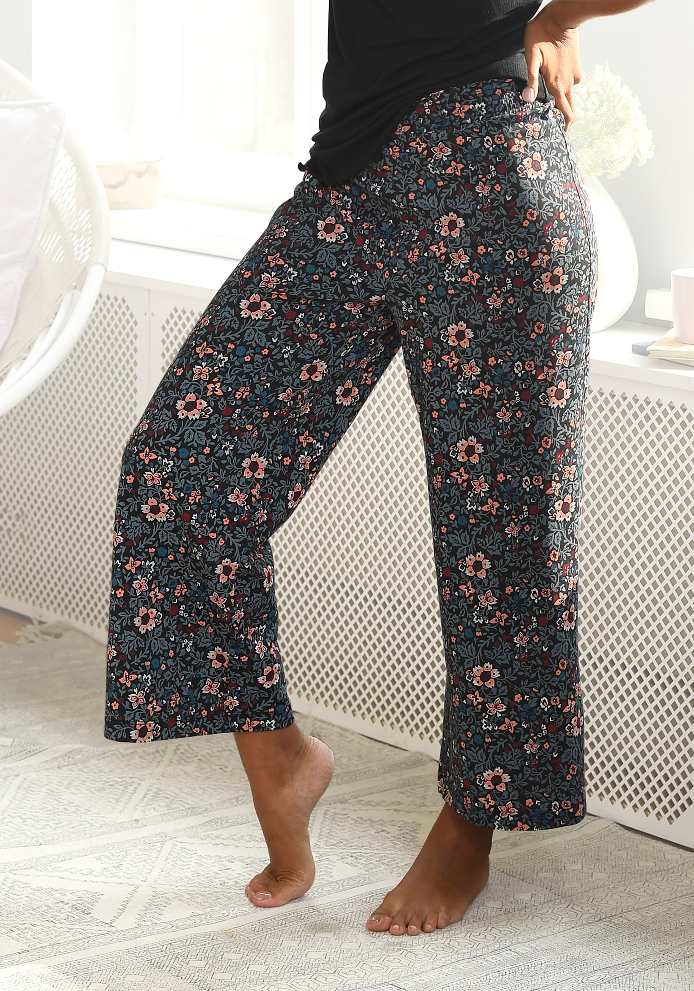 Image of s.Oliver Pyjamahose im Allover-Muster mit elastischem Bund