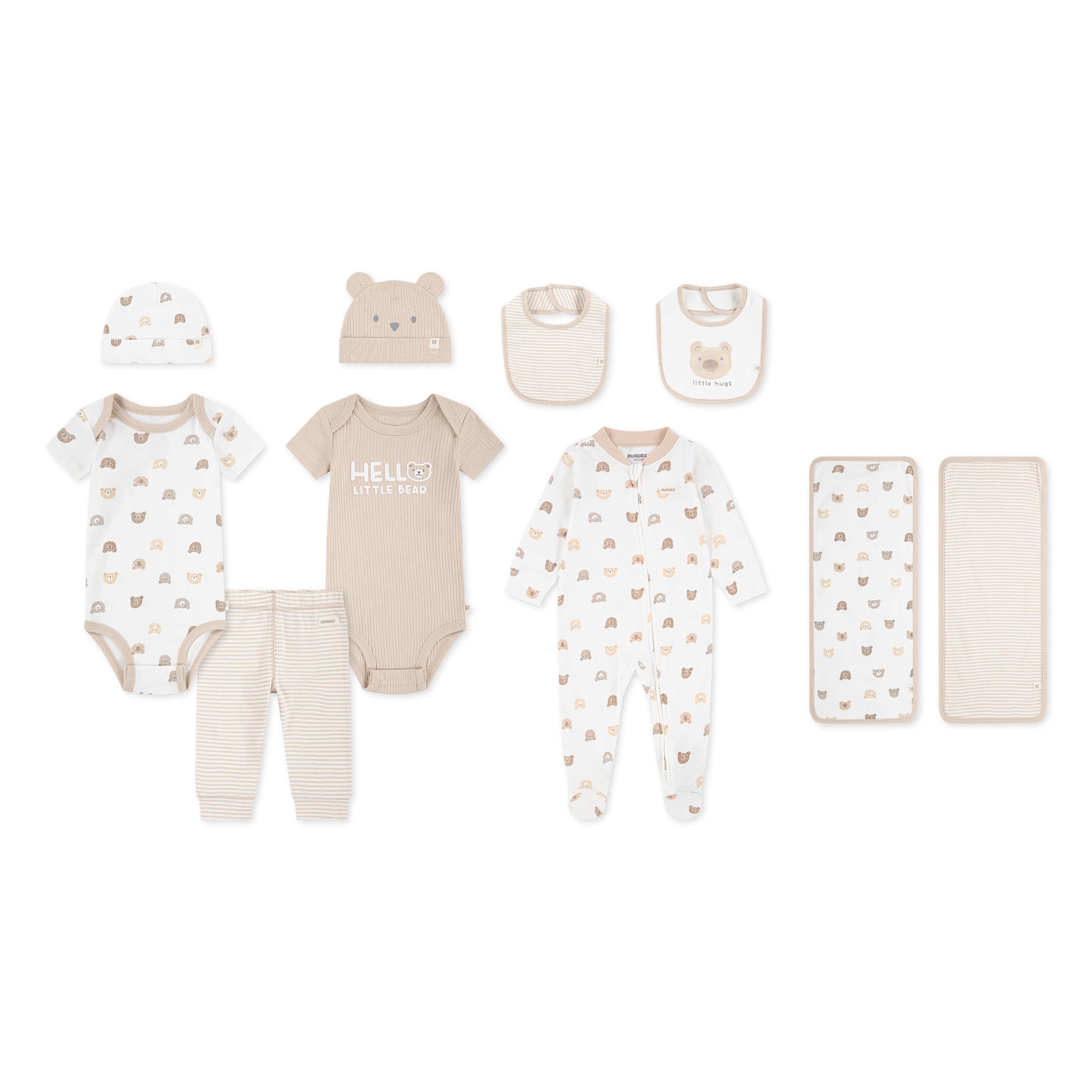 HUGGIES babywear Set cadeau pour nouveau-né »HGHN 10PC GIFT BOX SET« Set, 10 cuis mit Bärchenmotiven