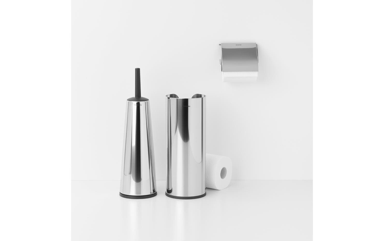 Brabantia WC-Garnitur »Set ReNew Silber«, aus Kunststoff