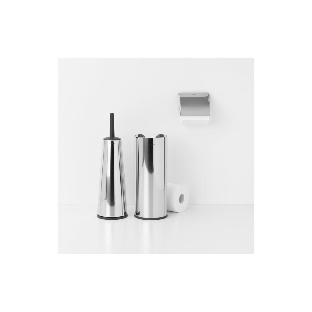Brabantia WC-Garnitur »Set ReNew Silber«, aus Kunststoff
