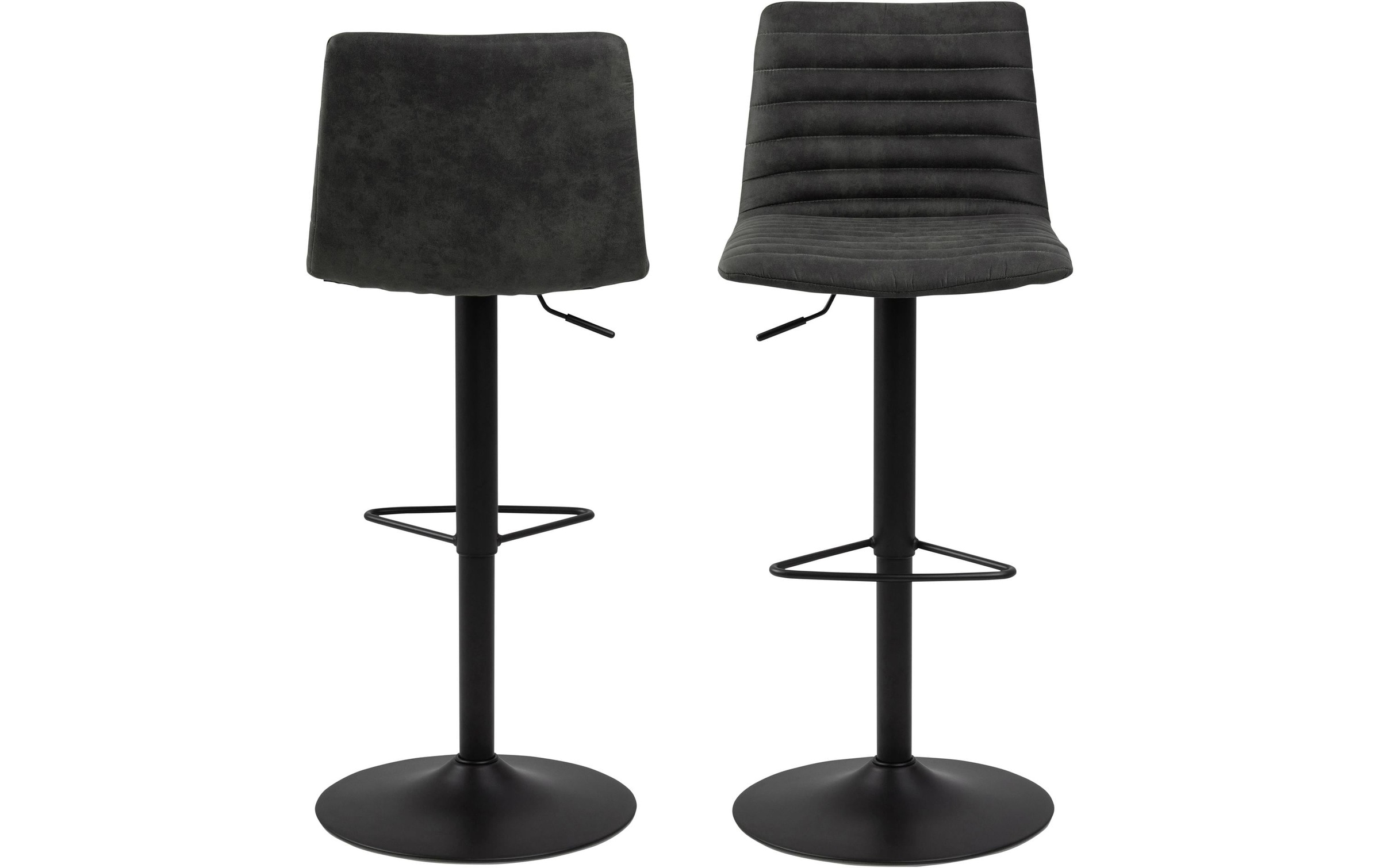Kimmy Bar Stool in Grey Fabric Set of 2, none