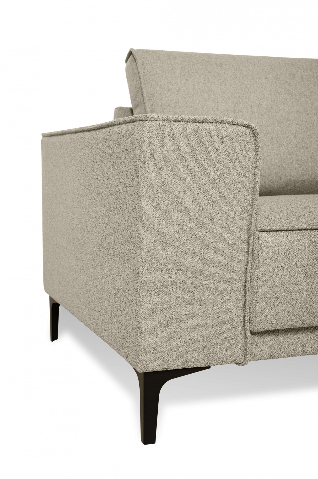Places of Style Ecksofa »Casina«, mit abgerundeter Ottomane, in einem weichen Chenille-Stoff