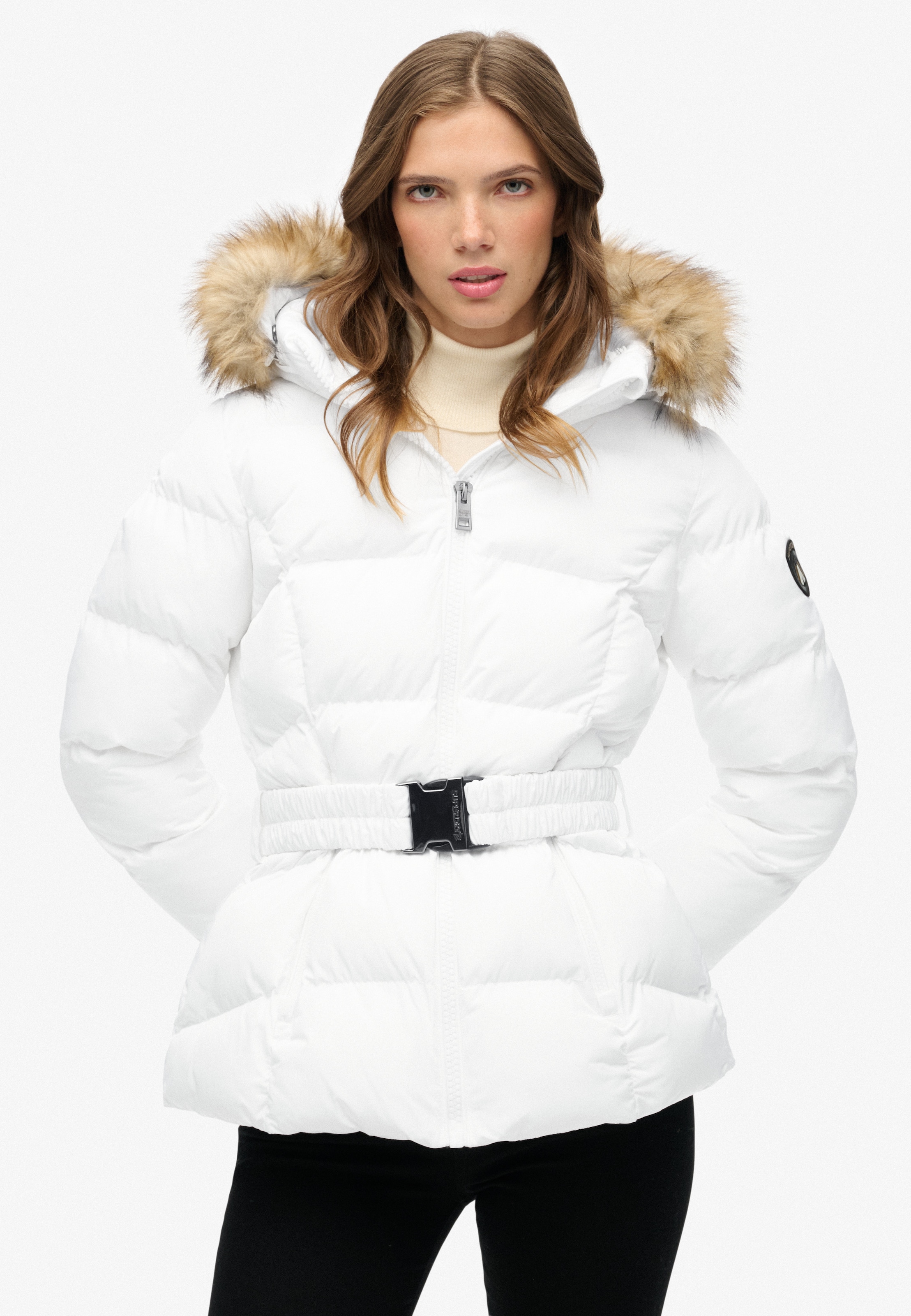 Image of Superdry Steppjacke "FUJI BELTED PUFFER" mit Kapuze