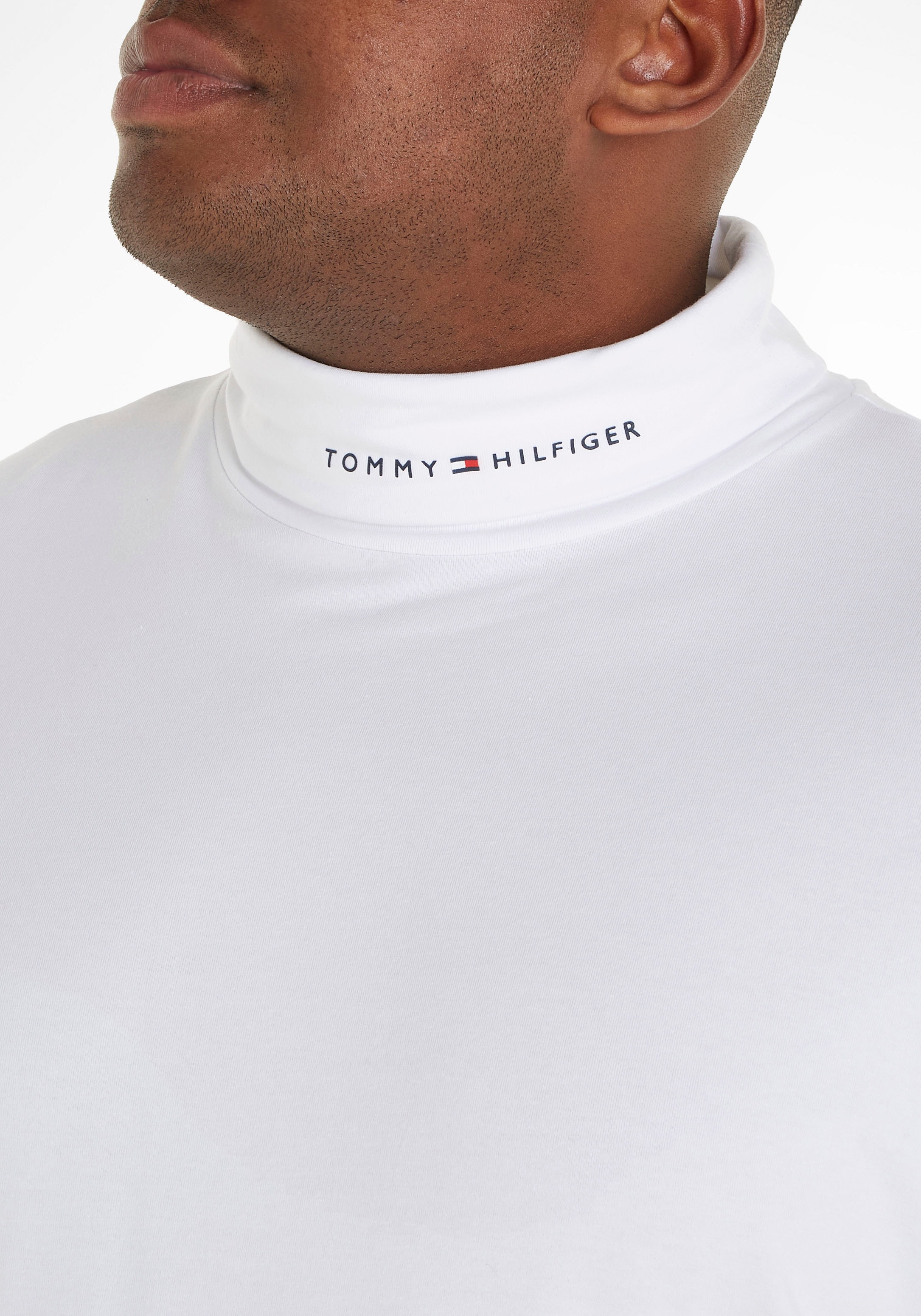 Tommy Hilfiger Big & Tall Rollkragenshirt, mit dezentem Logoschriftzug am Kragen