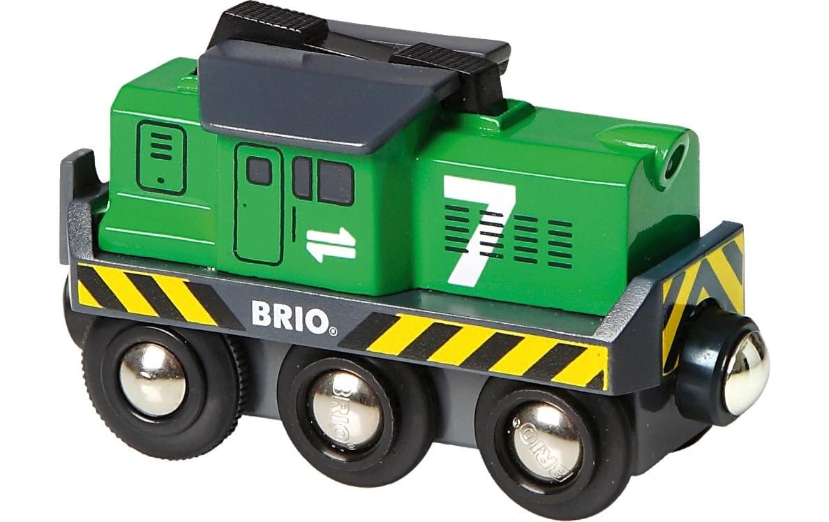 Image of BRIO Spielzeugeisenbahn-Lokomotive "Batterie-Frachtlok"