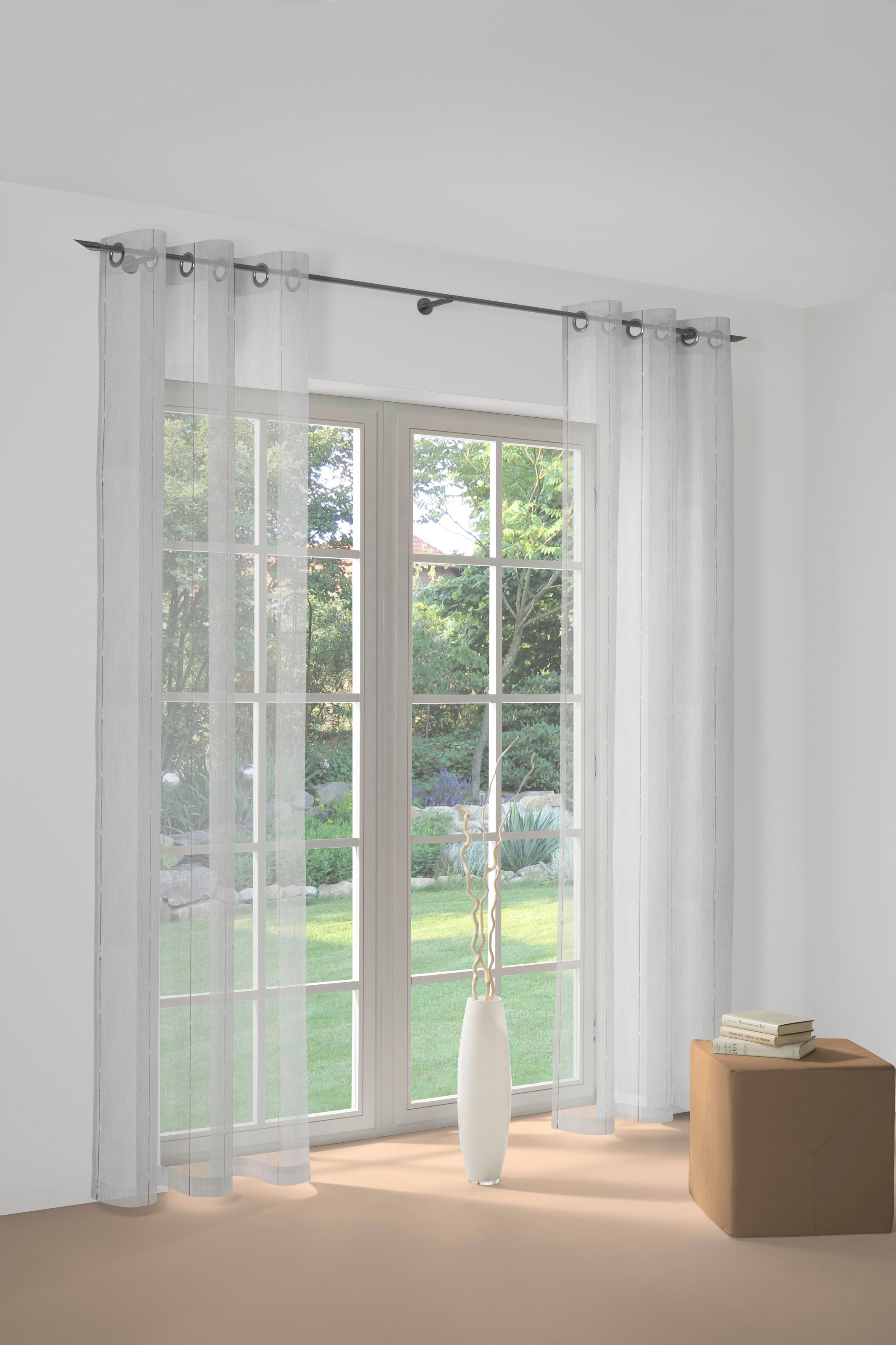 Wirth Gardine Ösen 1 Stk. tlg. Fertig-Store mit Metallösen nach Mass