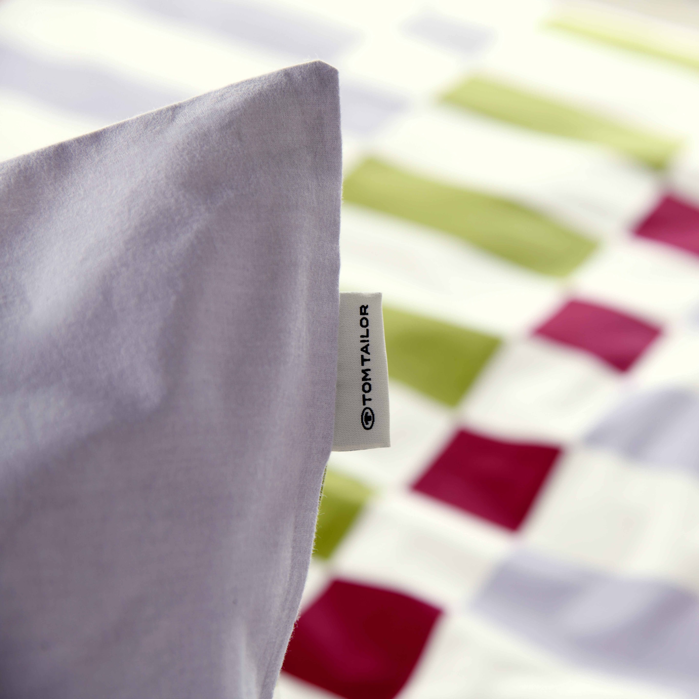 TOM TAILOR HOME Linge de lit réversible »BOLD CHECK in Gr. 135x200cm oder 155x220cm« 2 cuis new bedroom, étiquette tissée