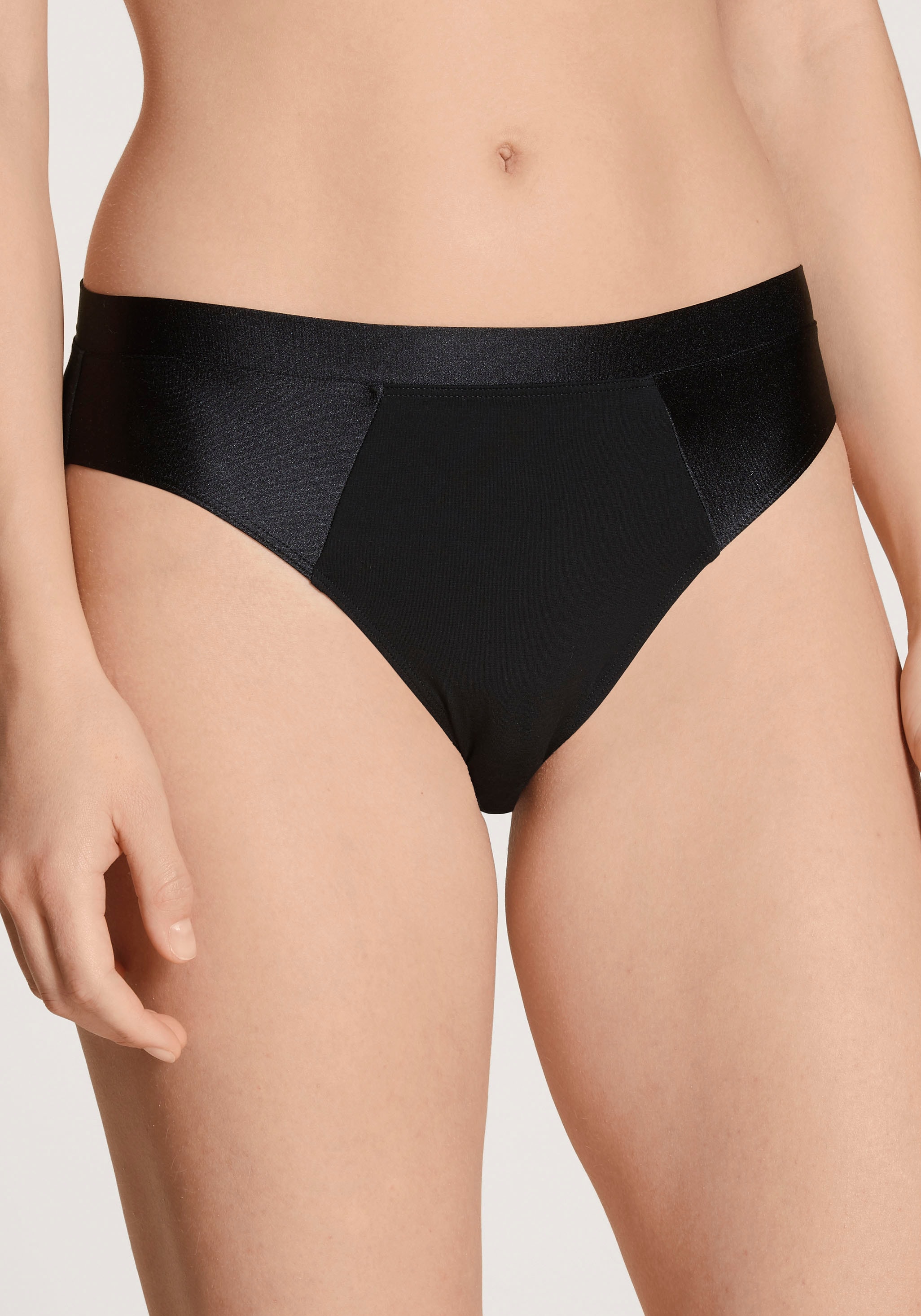 CALIDA Slip »Cate«, schimmernde Satin-Blende, femininer Look, Single Jersey, elastisch
