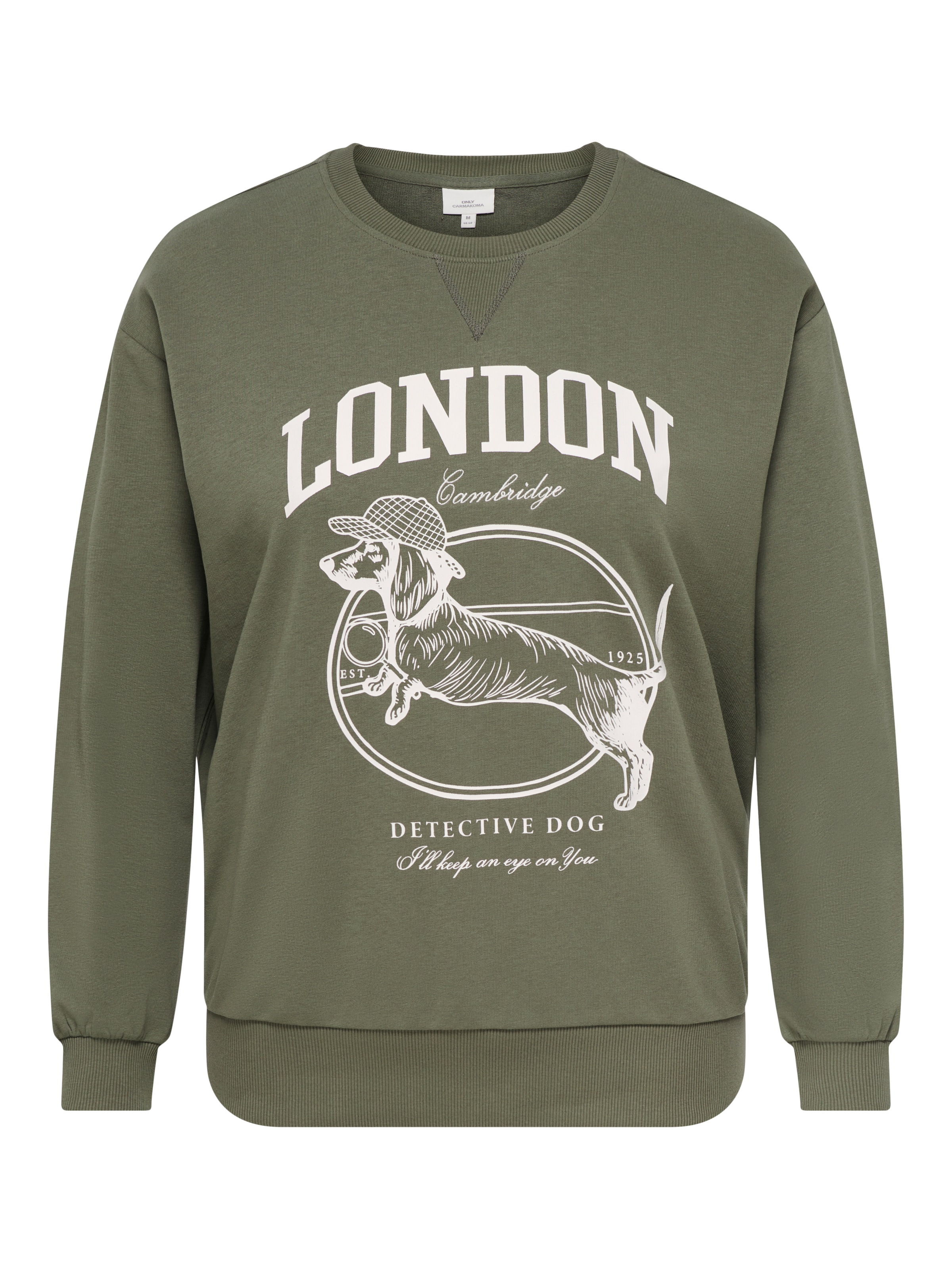 ONLY CARMAKOMA »CARAMELIA LS O-NECK SWEAT JRS«, mélange coton, coupe régulière
