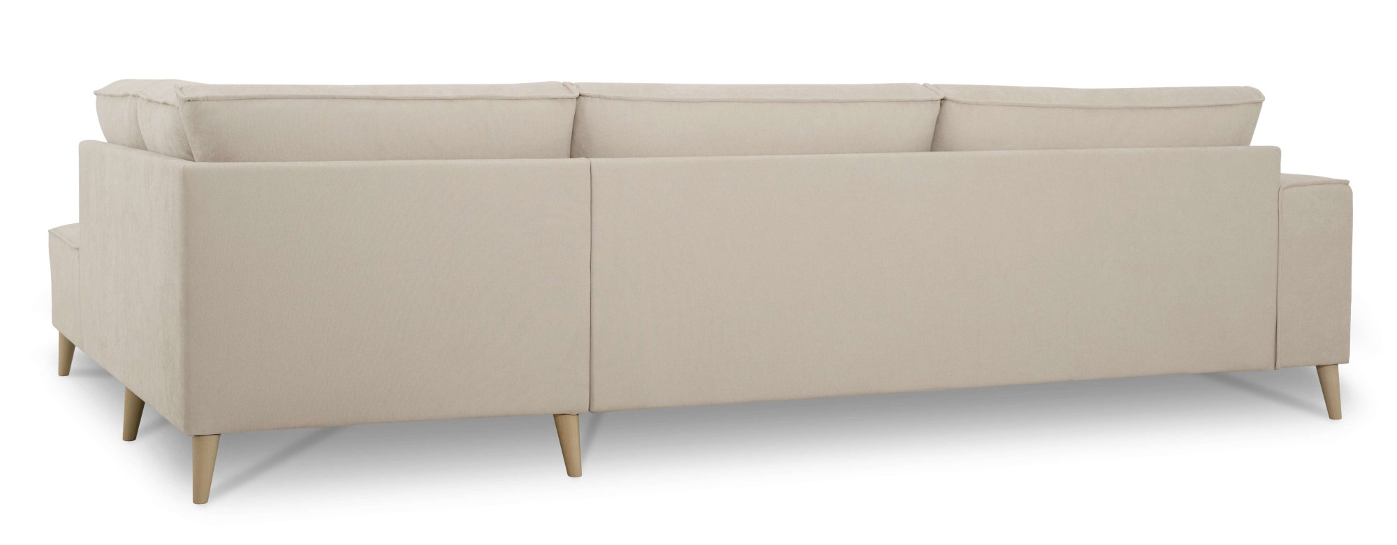 GOODproduct Ecksofa »Oland Skandi, weicher Chenille-Stoff« L-Form, 289 cm, Wellenunterfederung, Skandi-Design, Massivholzfüsse