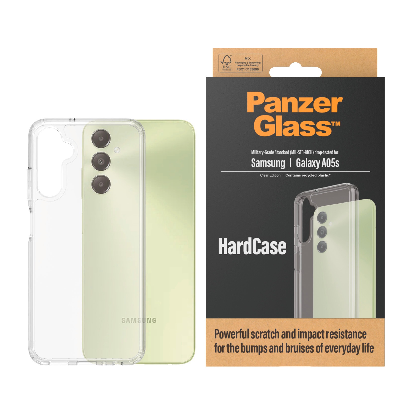 PanzerGlass Handyhülle »HardCase für Samsung Galaxy A05s«, Backcover, Schutzhülle, Schutz, Sturzschutz, stossfest
