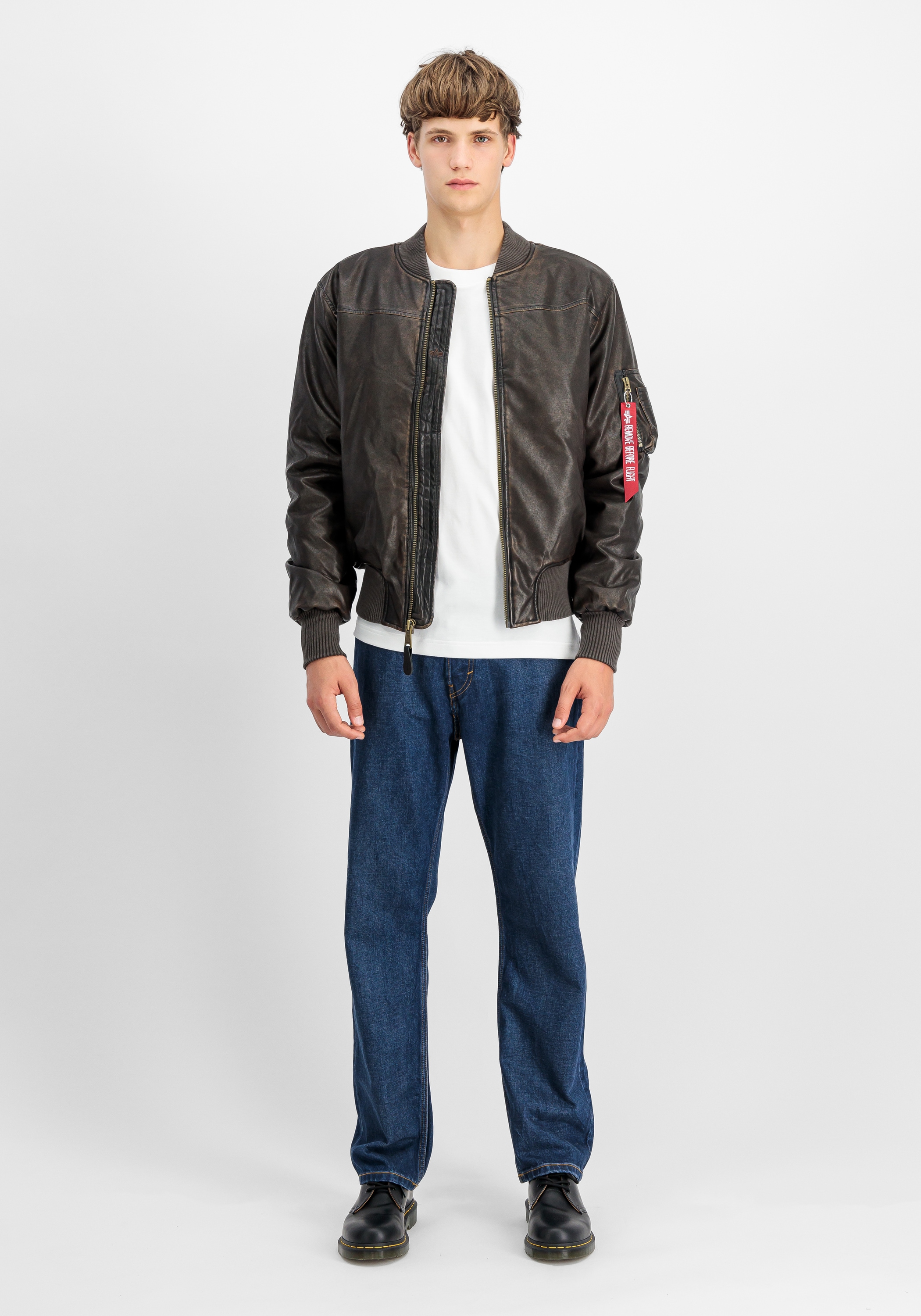Alpha Industries Bomberjacke »Alpha Industries Men - Bomber Jackets MA-1 Faux Leather Vintage«