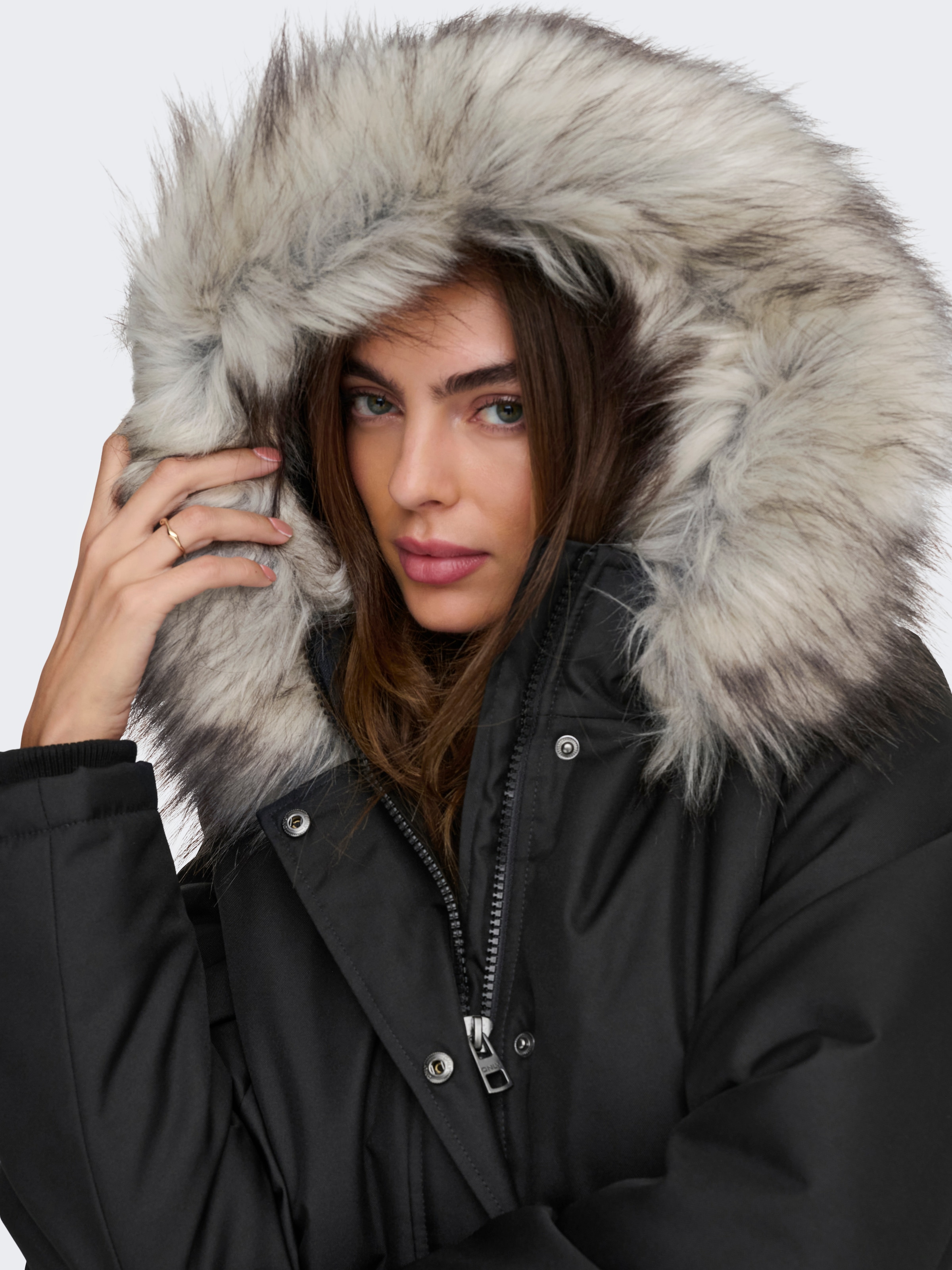 ONLY Parka »ONLNEWKATY PARKA LIFE OTW CC«, mit Kapuze