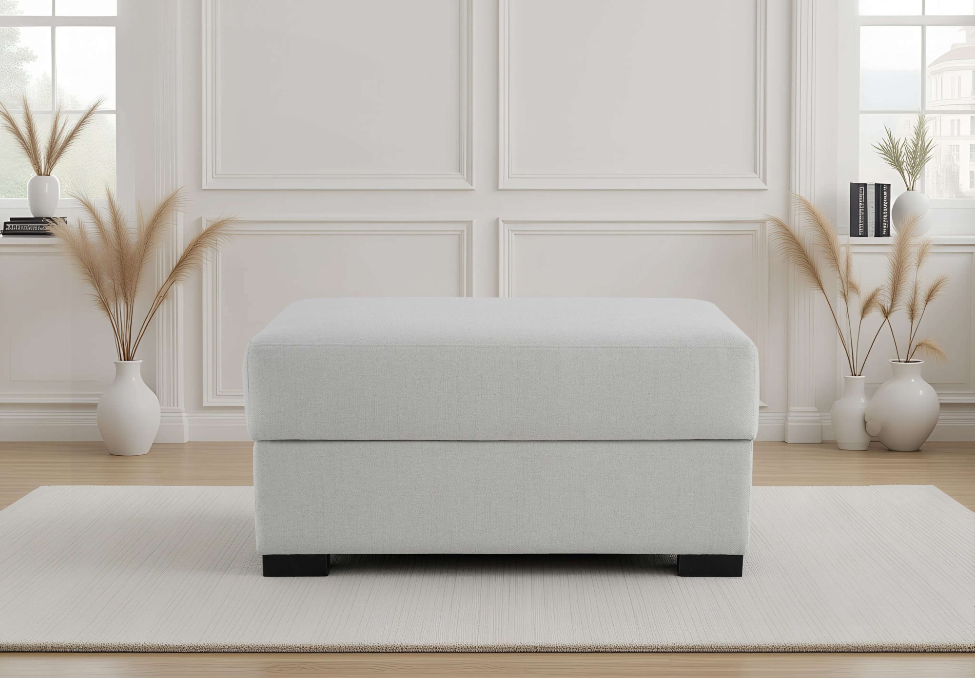 Home affaire Polsterhocker »Branwell«, 95/63 cm, Struktur fein, mit Stauraum