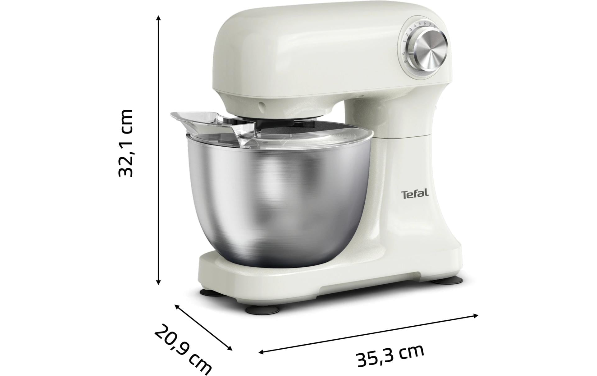 Tefal Robot de cuisine »QB140A Bake Easy« 12 Geschwindigkeiten + Pulse, planetarisches Rührsystem, 3,5 L