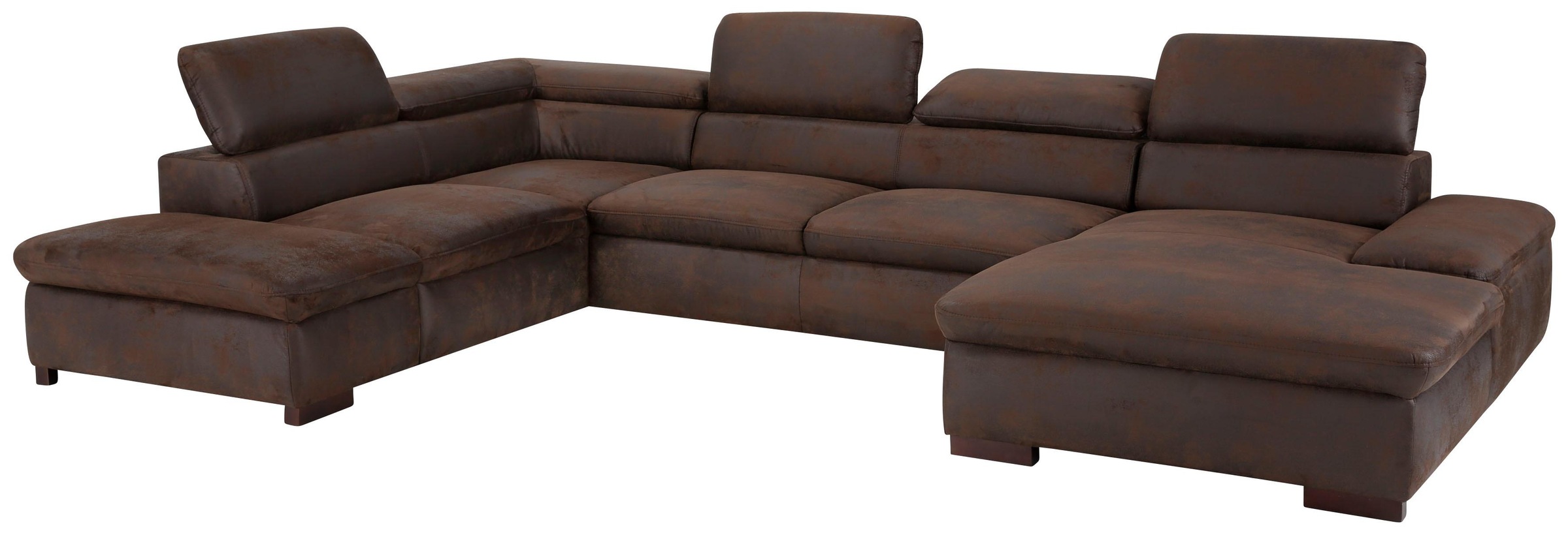 GOODproduct Wohnlandschaft »Alberto U-Form, B: 350 cm, mit Kopfteilverstellung, XXL-Sofa« optional mit Schlaffunktion, Couch mit Lederoption