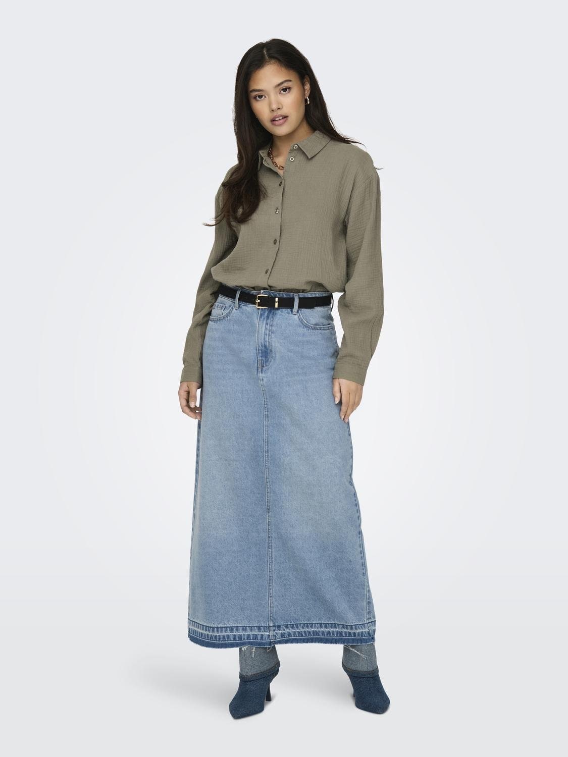 JDY Blouse chemise »JDYTHEIS LIFE L/S LOOSE SHIRT WVN NOOS« Baumwolle, regular fit