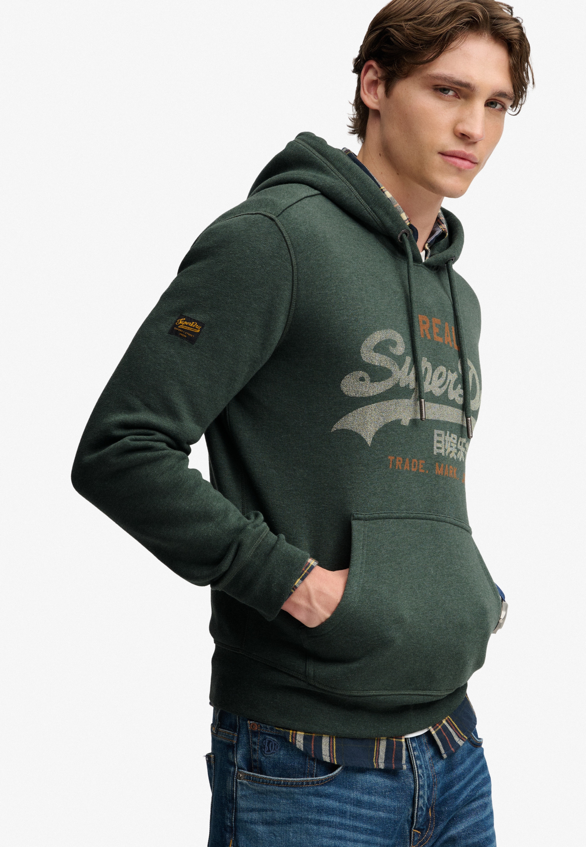 Superdry Kapuzensweatshirt »VL HERITAGE RELAXED HOOD«, Baumwollmischung, relaxed fit
