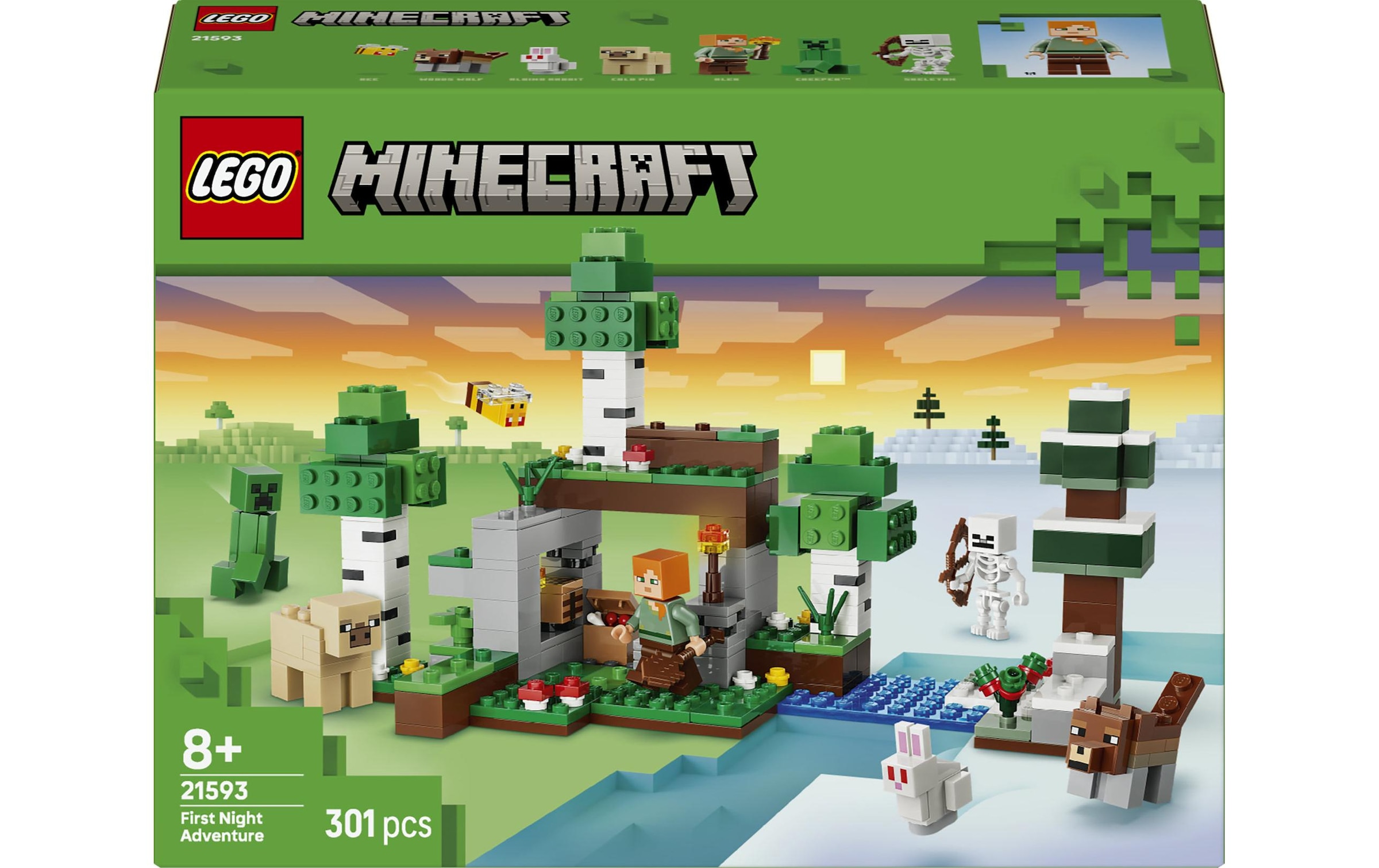 LEGO® Konstruktionsspielsteine »Erstes Abenteuer in der Nacht (21593), LEGO Minecraft« Made in Europe